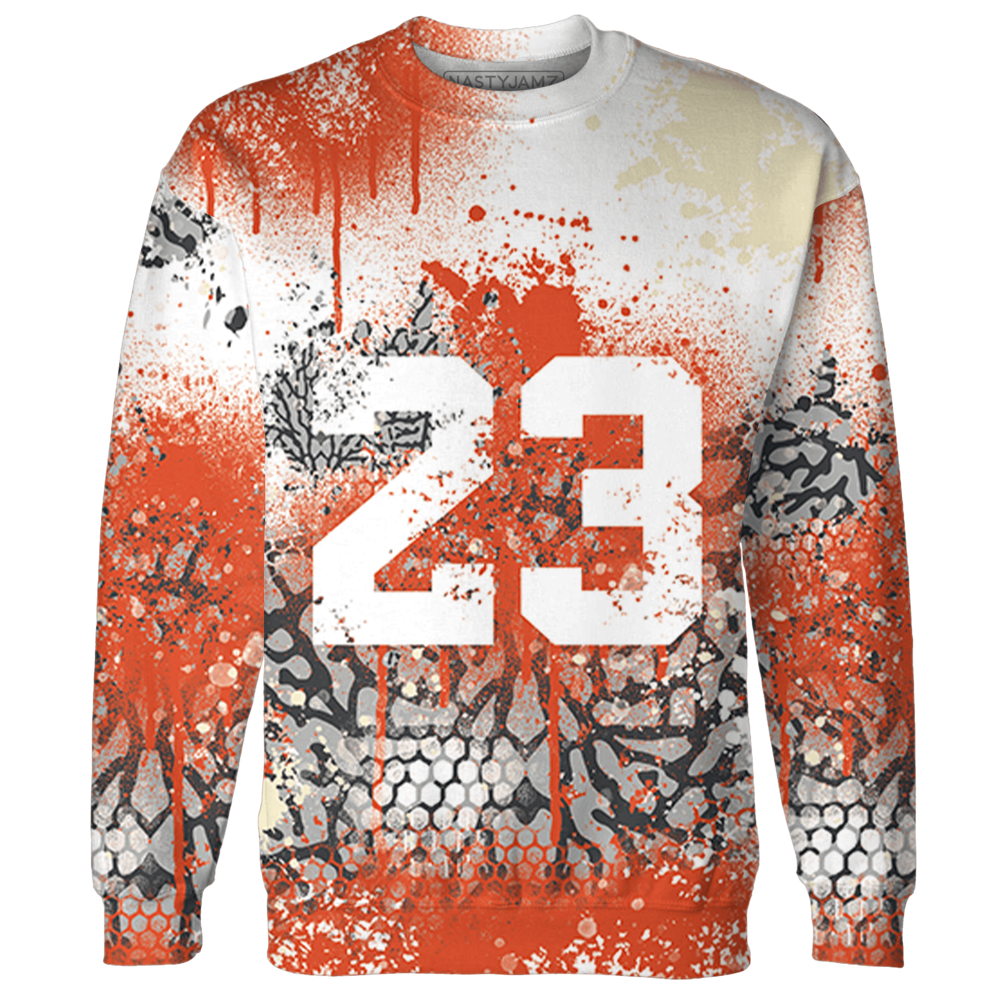 Georgia Peach 3s Hoodie Match 23 Painted Graffiti - NastyJamz