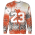 Georgia Peach 3s Hoodie Match 23 Painted Graffiti - NastyJamz