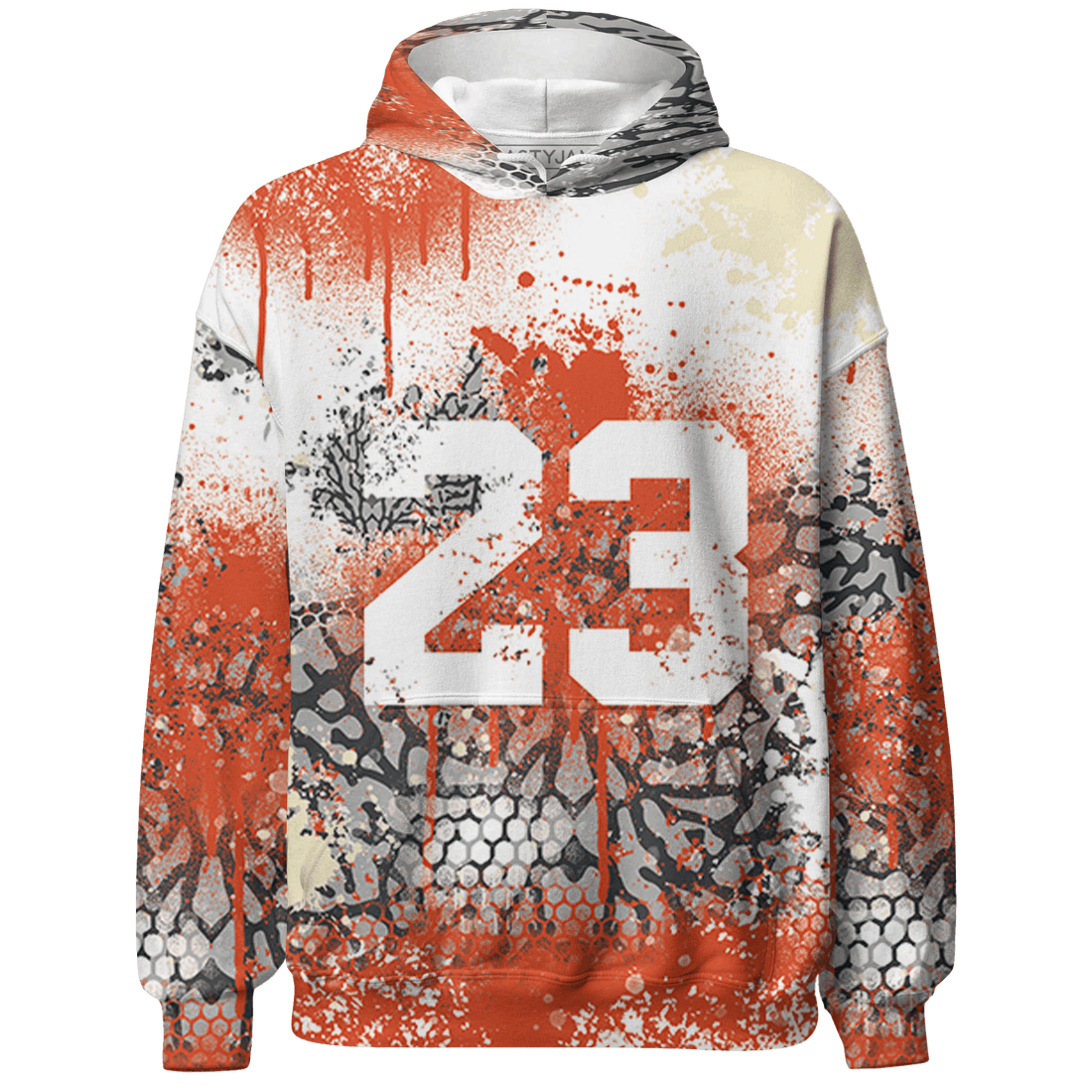 Georgia Peach 3s Sweatshirt Match 23 Painted Graffiti - NastyJamz