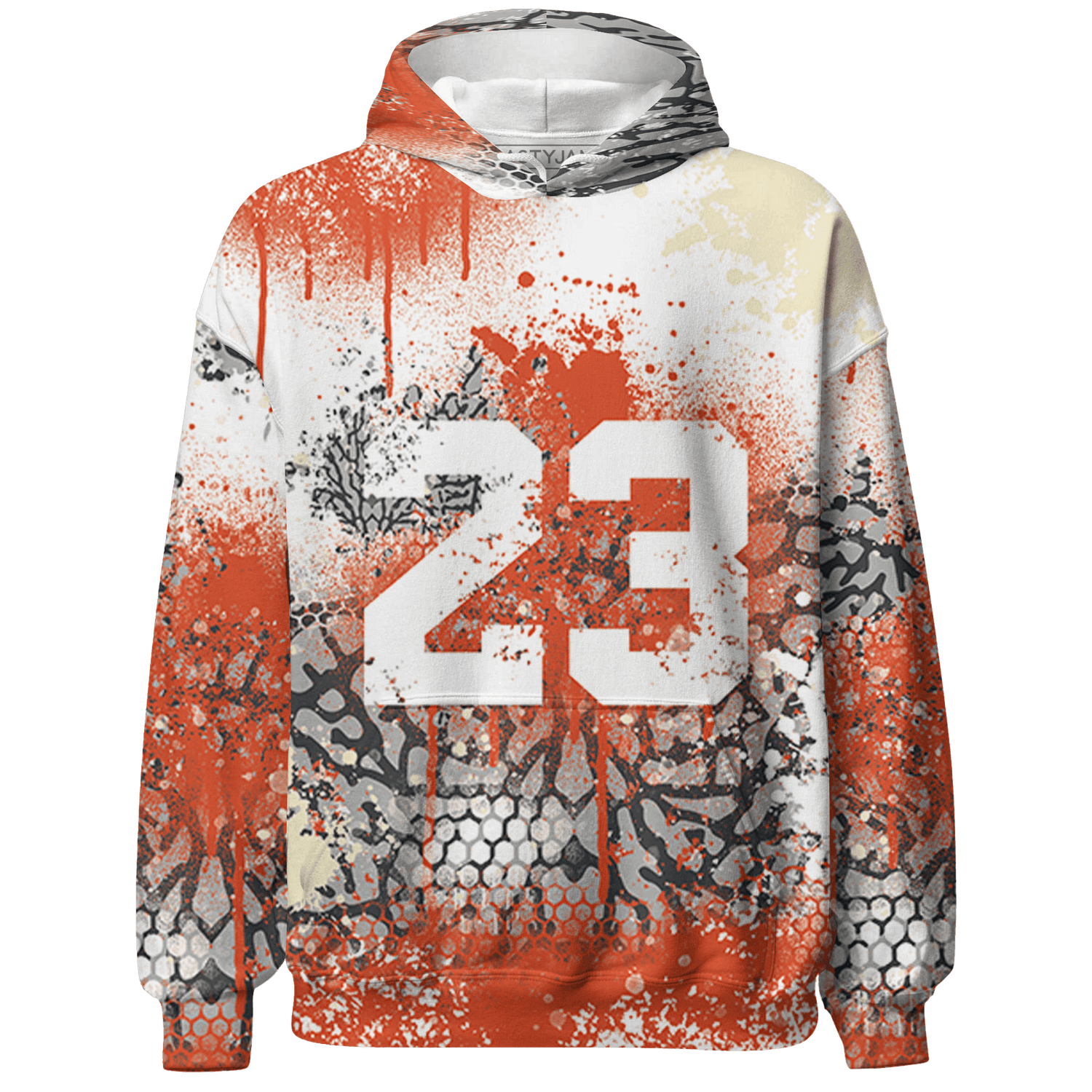 Georgia Peach 3s Sweatshirt Match 23 Painted Graffiti - NastyJamz