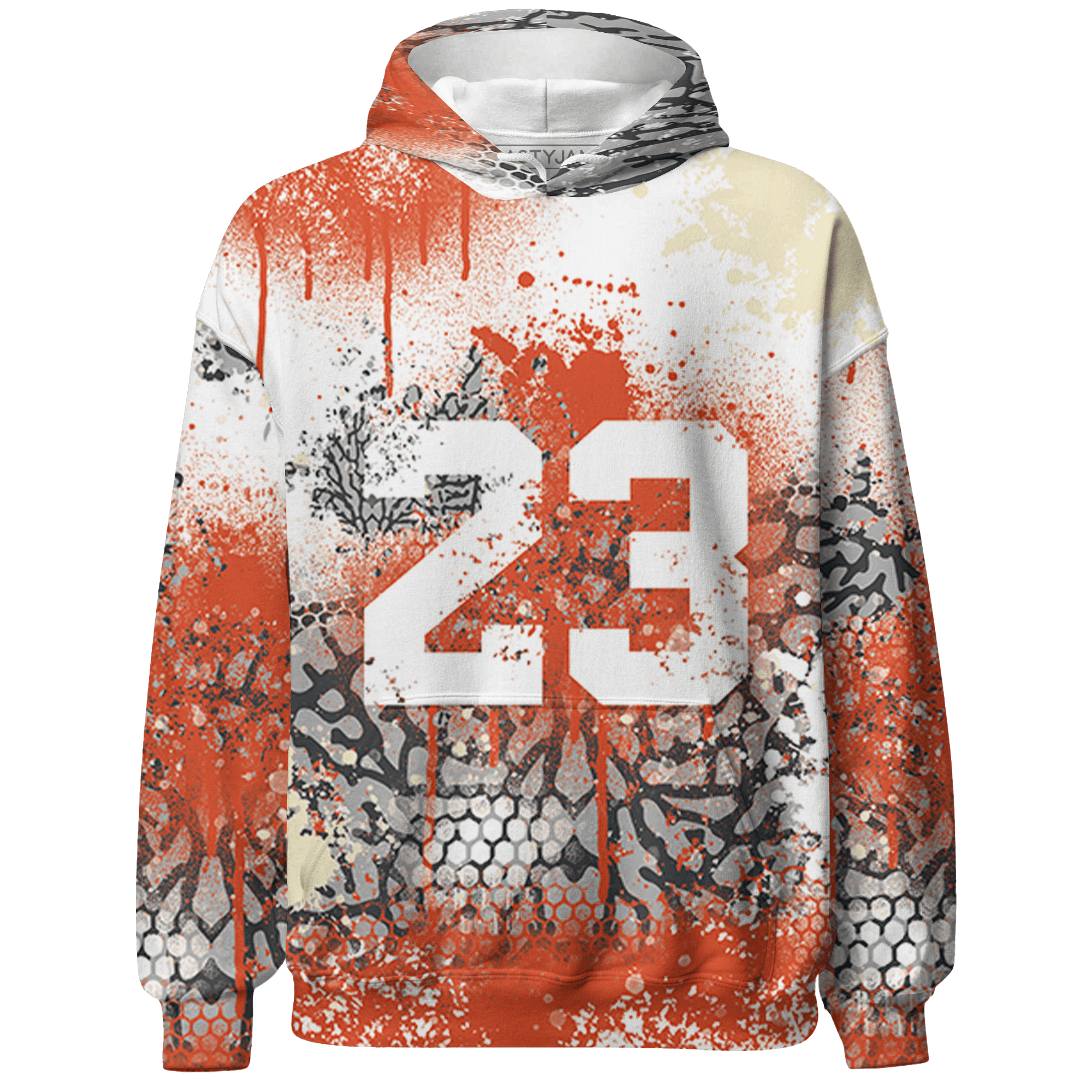 Georgia Peach 3s Sweatshirt Match 23 Painted Graffiti - NastyJamz