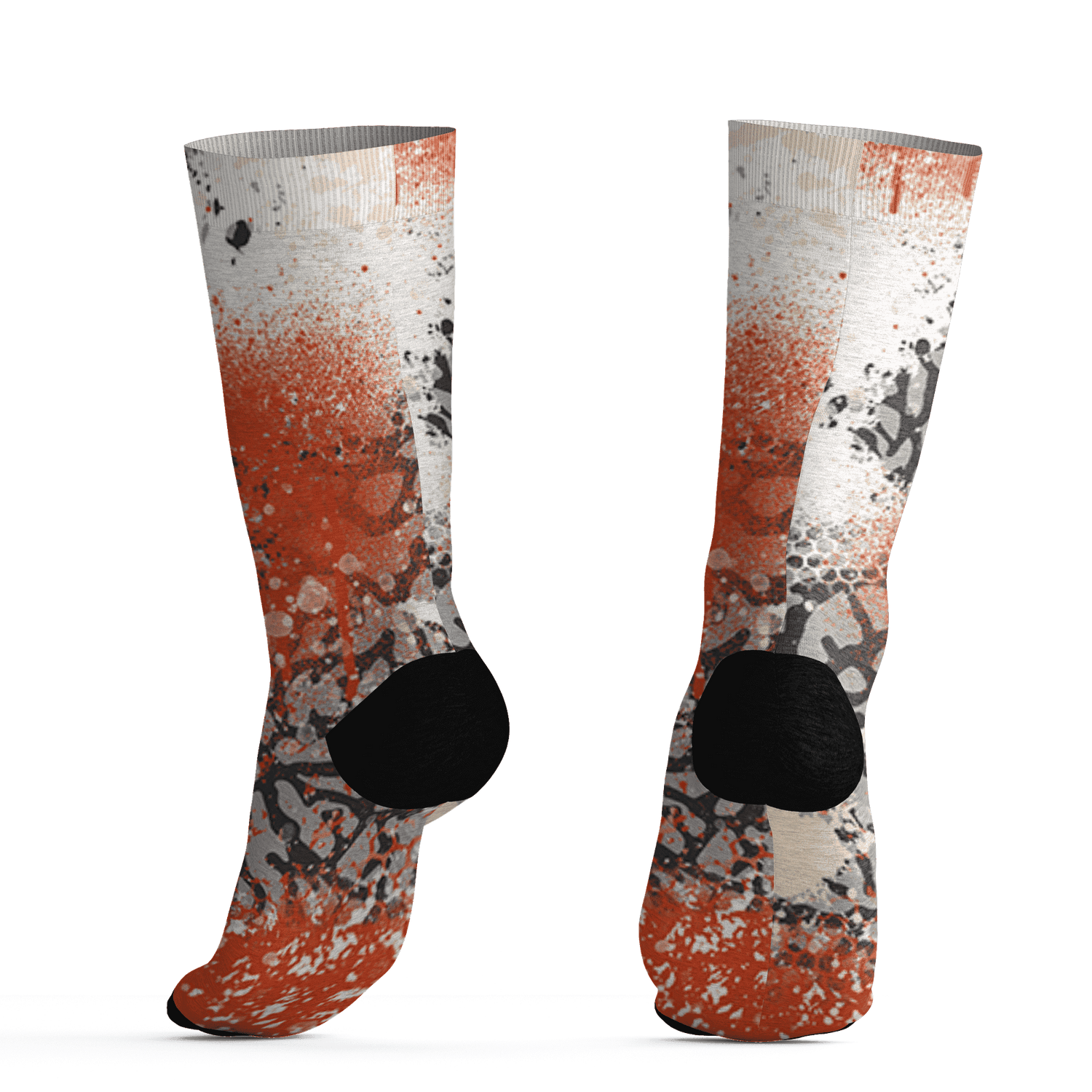 Georgia Peach 3s Socks Match 23 Painted Graffiti - NastyJamz