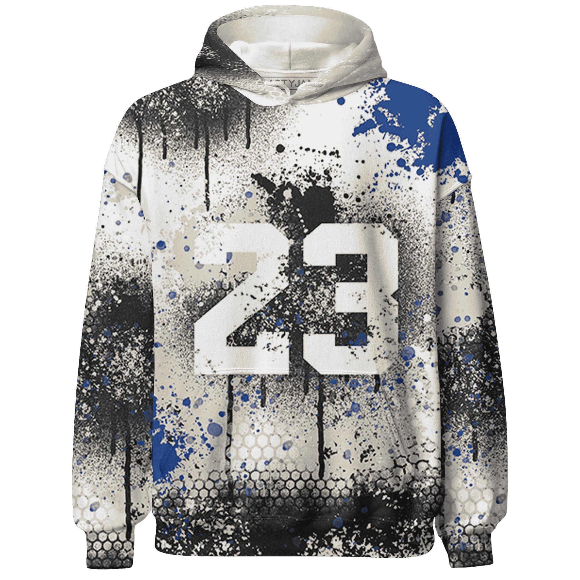 Quaiii 54 3s Hoodie Match 23 Painted Graffiti - NastyJamz