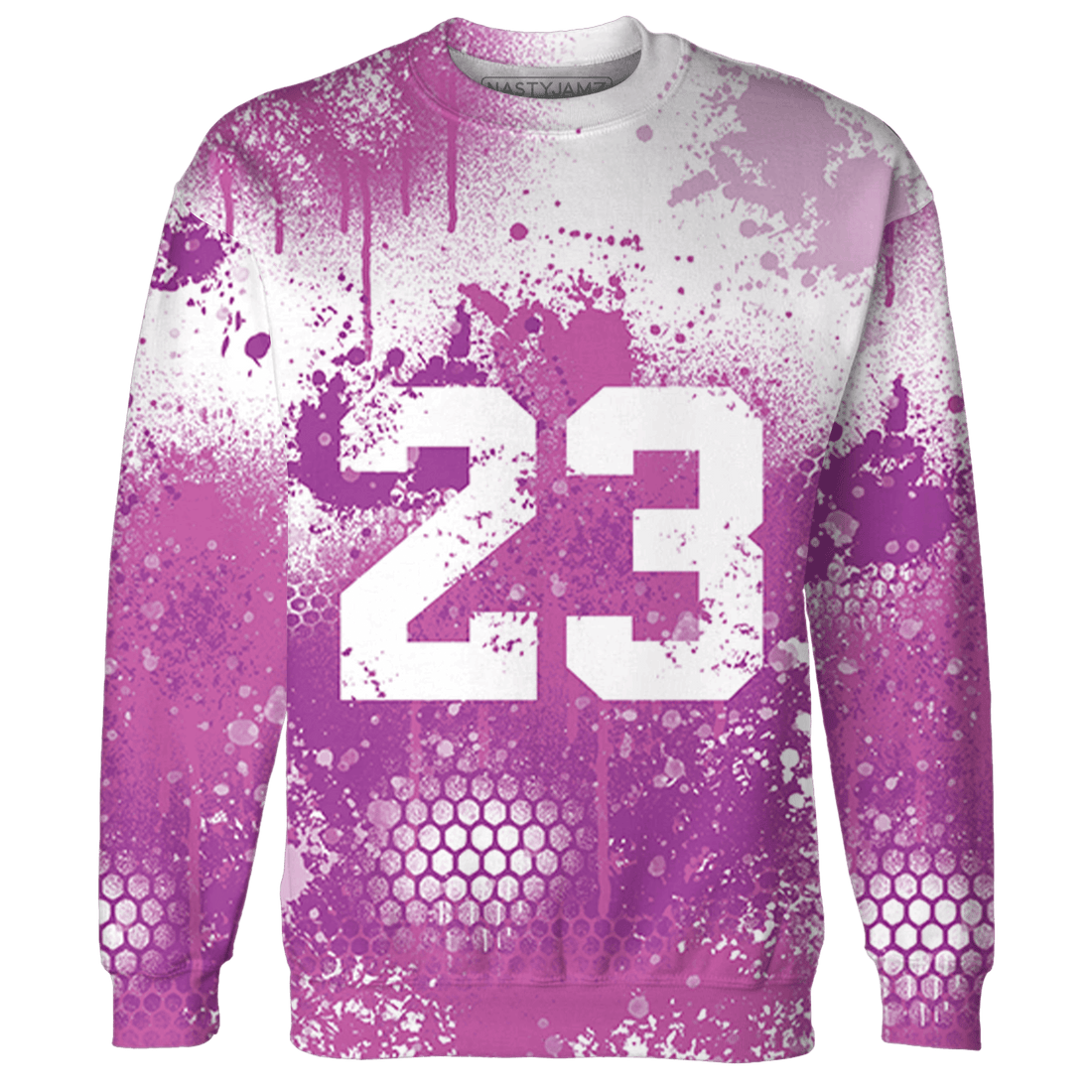 GS Hyper Violet 4s Sweatshirt Match 23 Painted Graffiti - NastyJamz