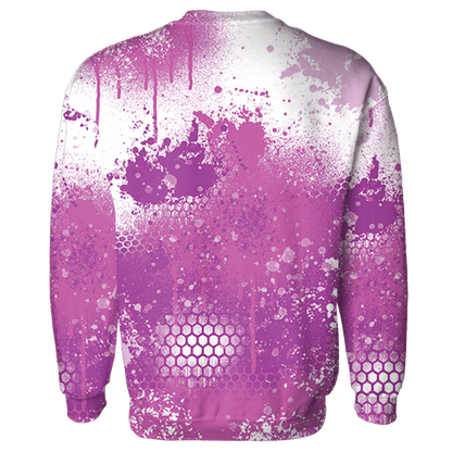 GS Hyper Violet 4s Sweatshirt Match 23 Painted Graffiti - NastyJamz