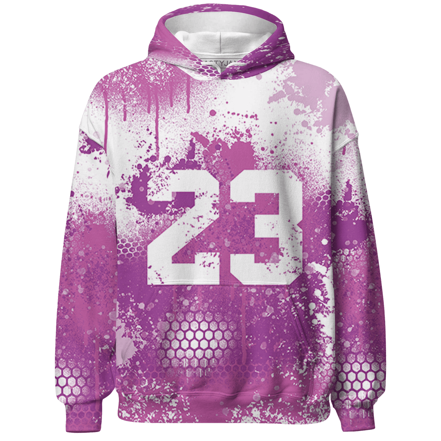 GS Hyper Violet 4s Hoodie Match 23 Painted Graffiti - NastyJamz