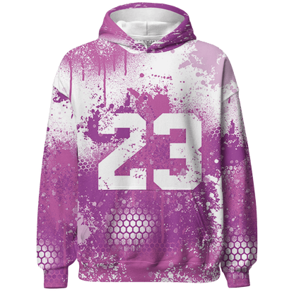 GS Hyper Violet 4s Hoodie Match 23 Painted Graffiti - NastyJamz