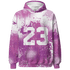 GS Hyper Violet 4s Hoodie Match 23 Painted Graffiti - NastyJamz