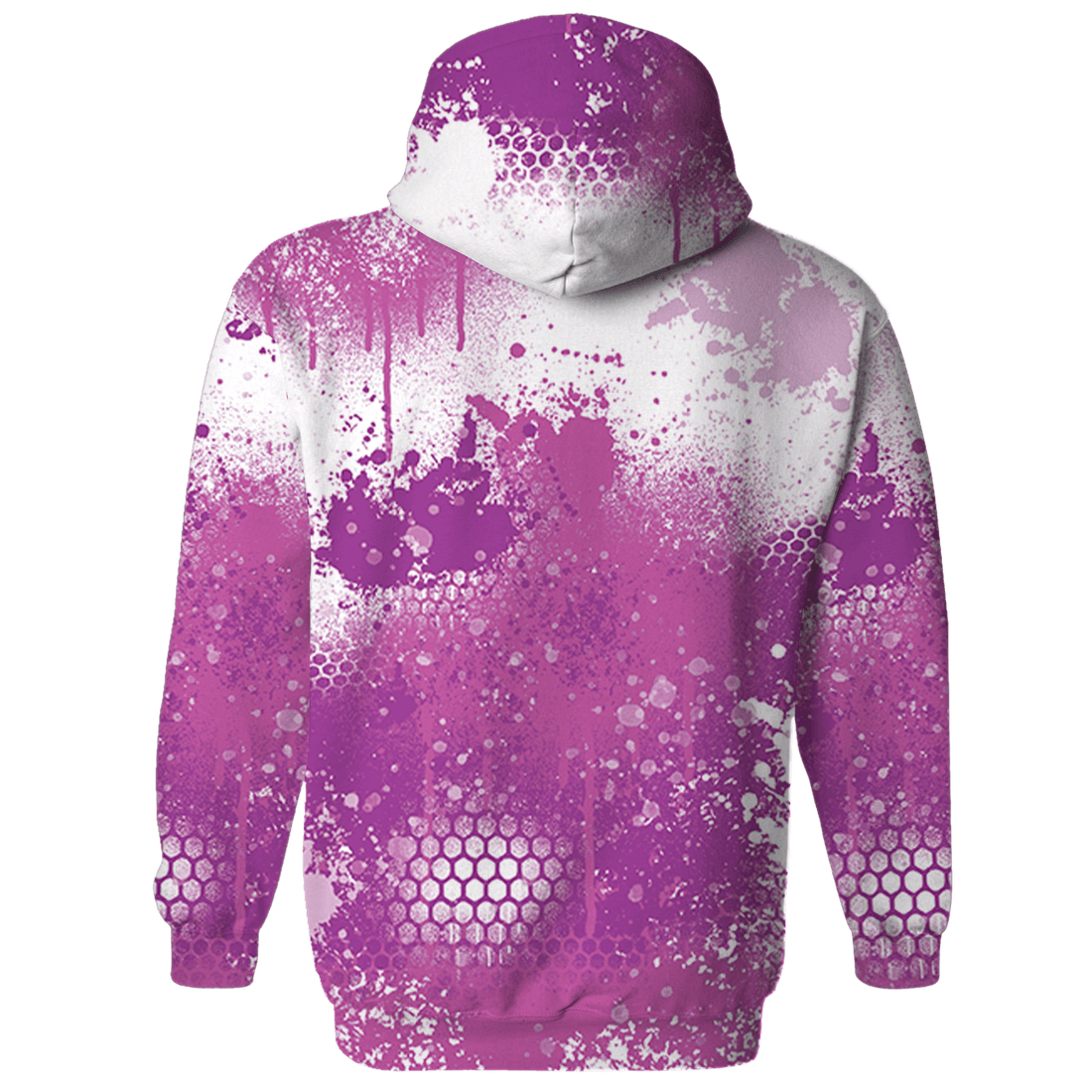 GS Hyper Violet 4s Hoodie Match 23 Painted Graffiti - NastyJamz