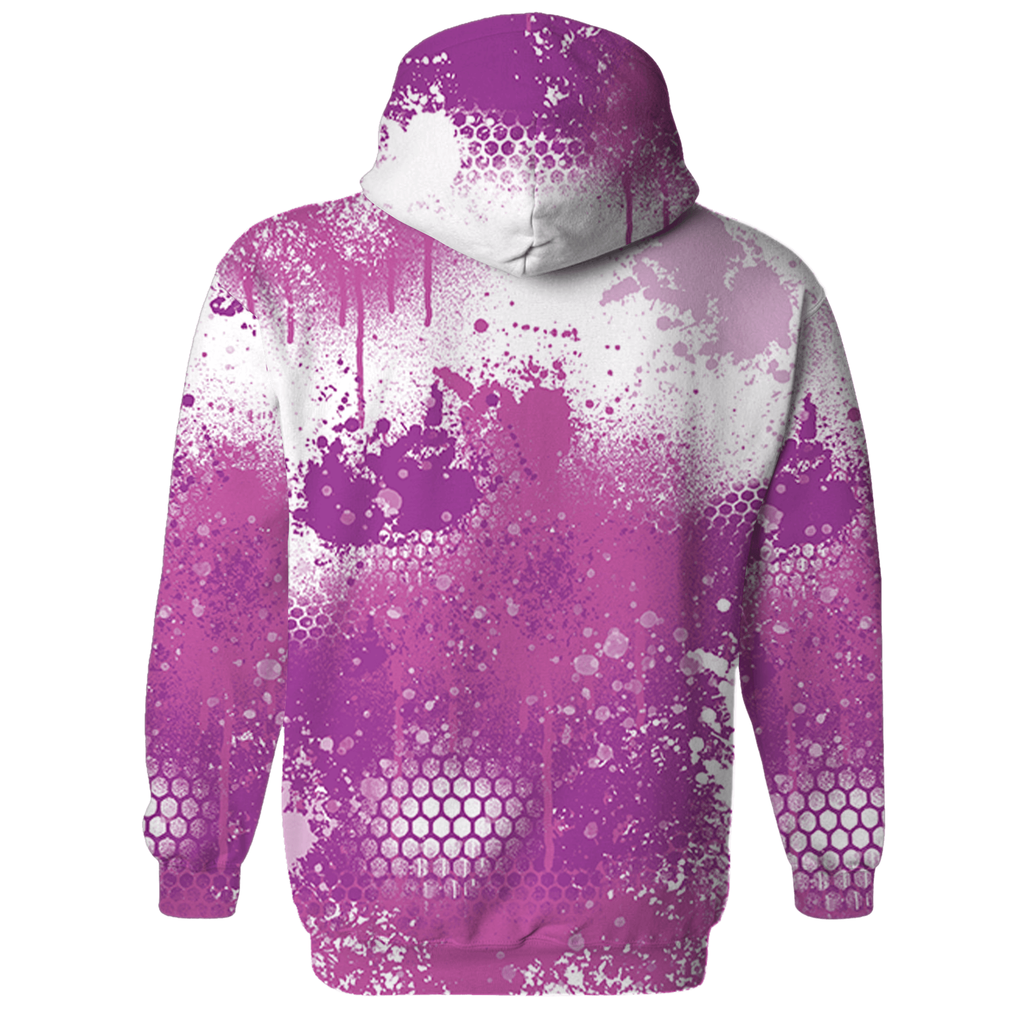 GS Hyper Violet 4s Hoodie Match 23 Painted Graffiti - NastyJamz