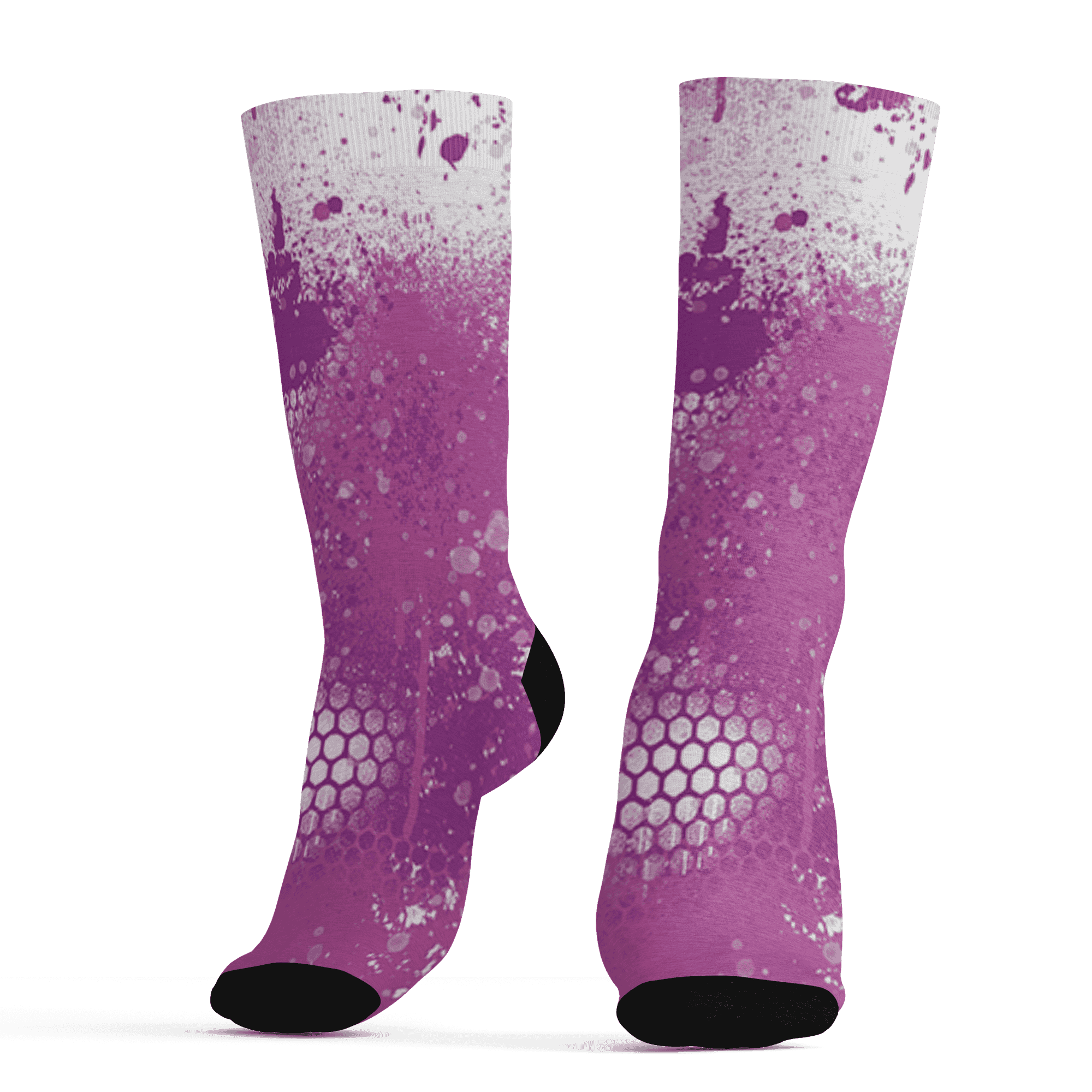 GS Hyper Violet 4s Socks Match 23 Painted Graffiti - NastyJamz