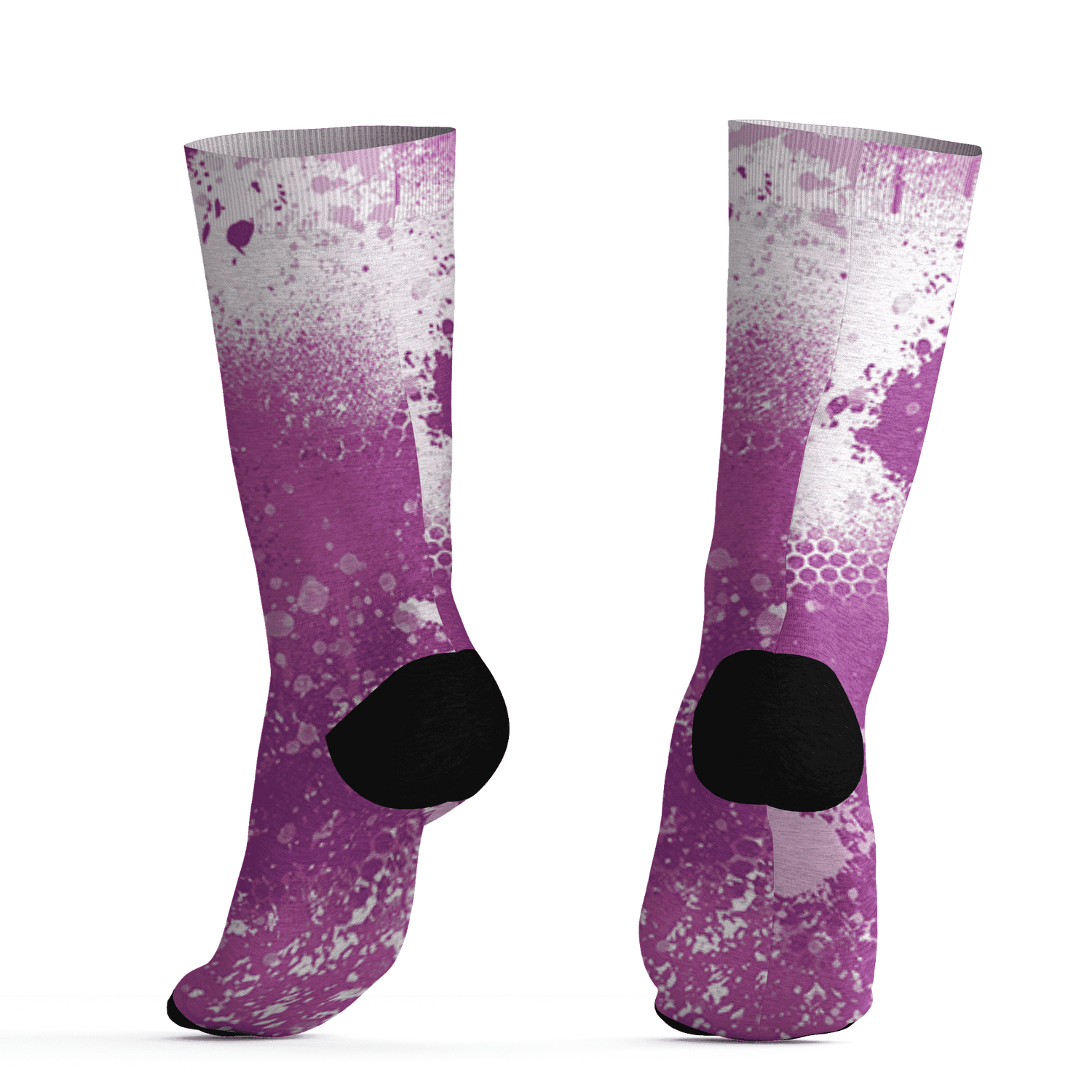 GS Hyper Violet 4s Socks Match 23 Painted Graffiti - NastyJamz