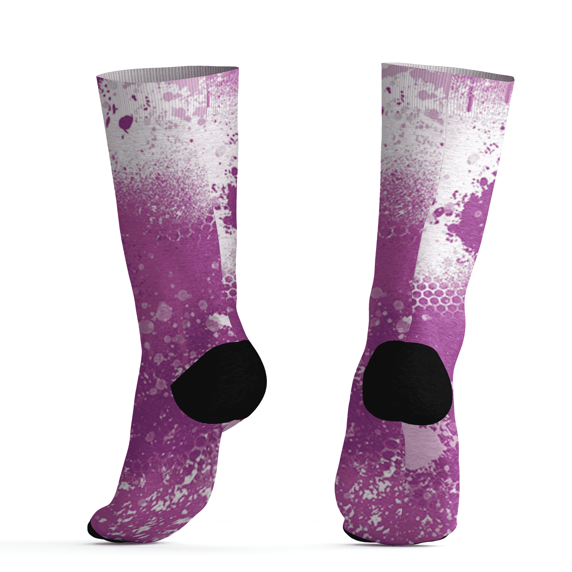 GS Hyper Violet 4s Socks Match 23 Painted Graffiti - NastyJamz