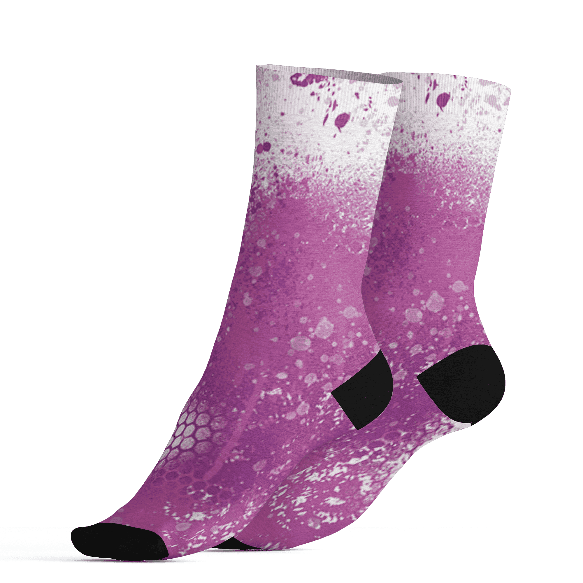 GS Hyper Violet 4s Socks Match 23 Painted Graffiti - NastyJamz