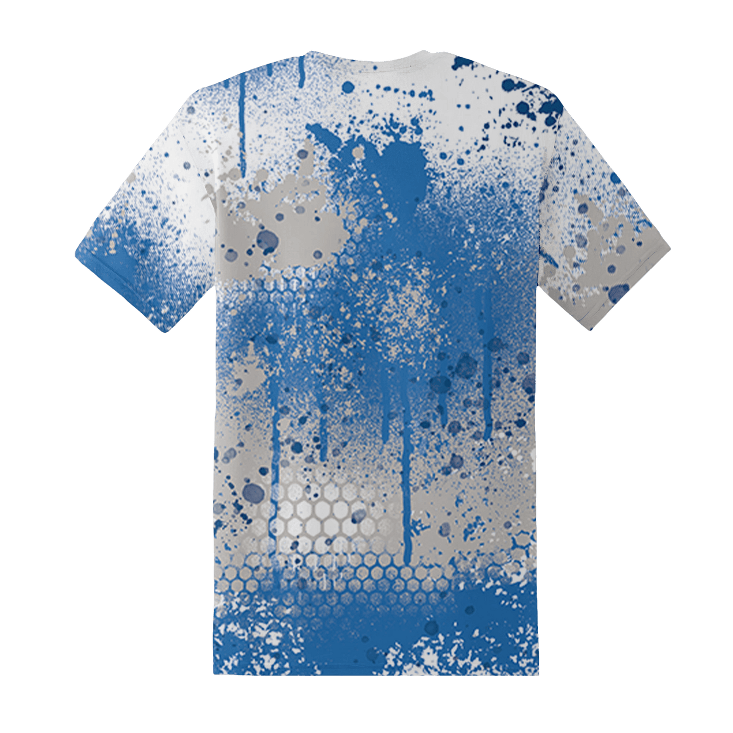 Industrial Blue 4s T Shirt Match 23 Painted Graffiti - NastyJamz