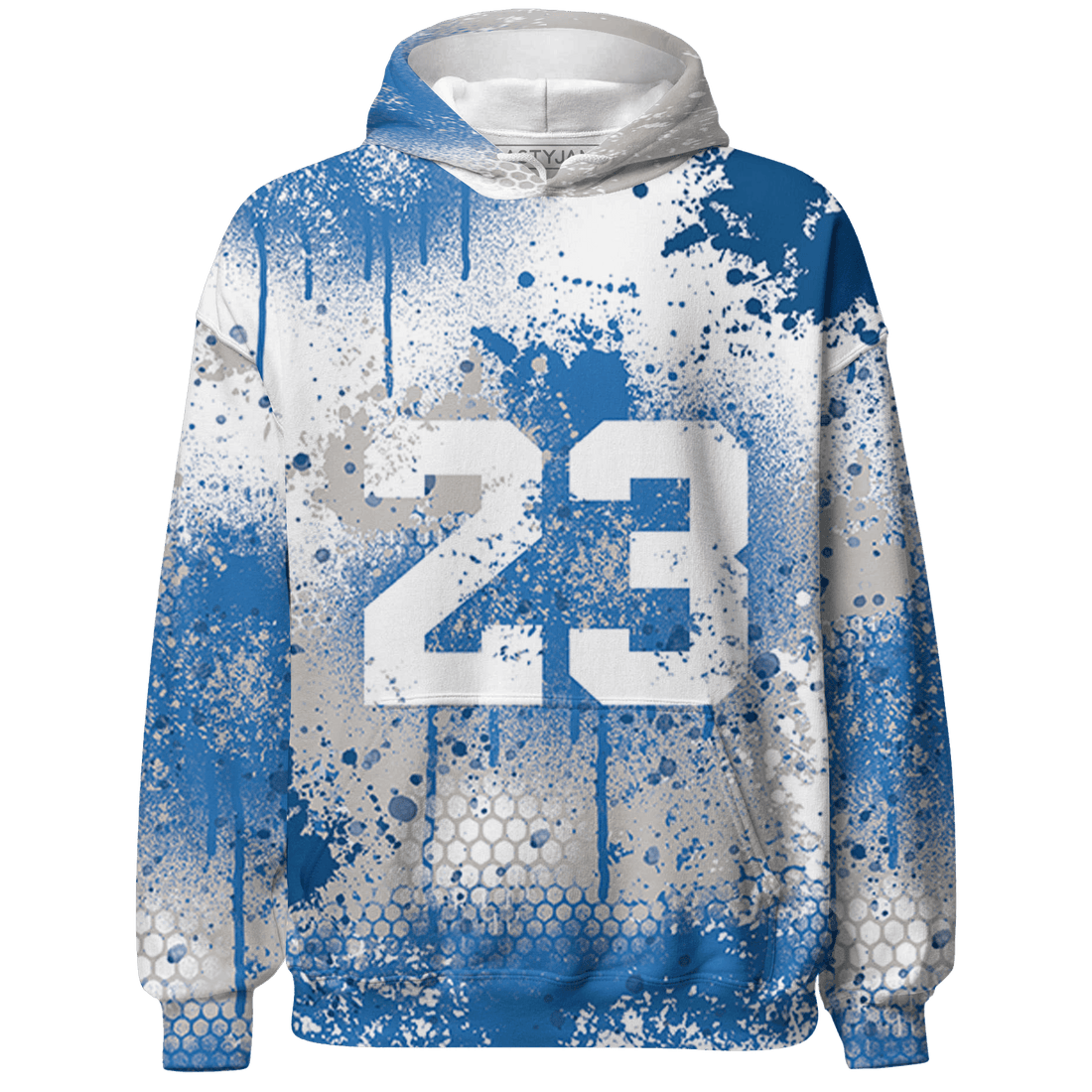 Industrial Blue 4s Sweatshirt Match 23 Painted Graffiti - NastyJamz