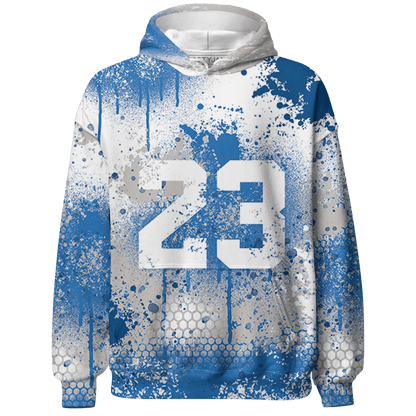 Industrial Blue 4s Sweatshirt Match 23 Painted Graffiti - NastyJamz