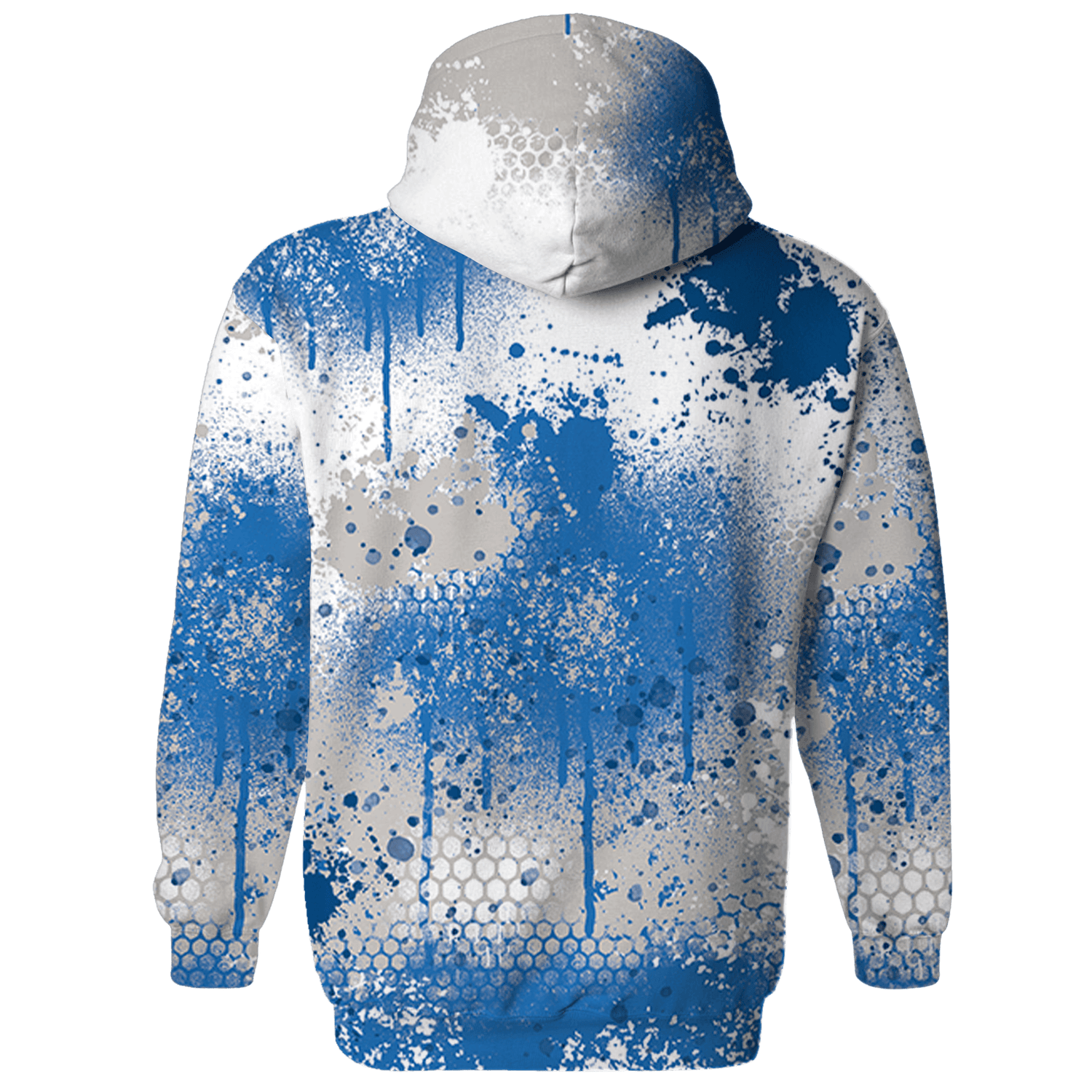 Industrial Blue 4s Sweatshirt Match 23 Painted Graffiti - NastyJamz