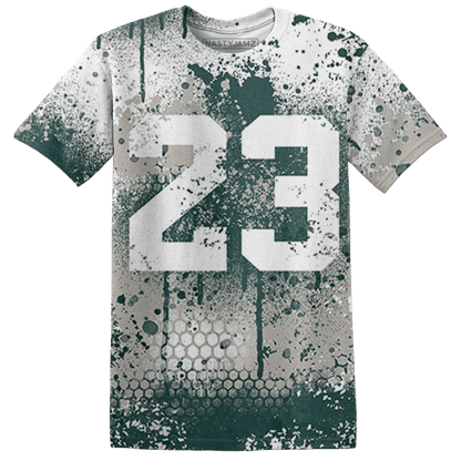 Oxidized Green 4s T Shirt Match 23 Painted Graffiti - NastyJamz