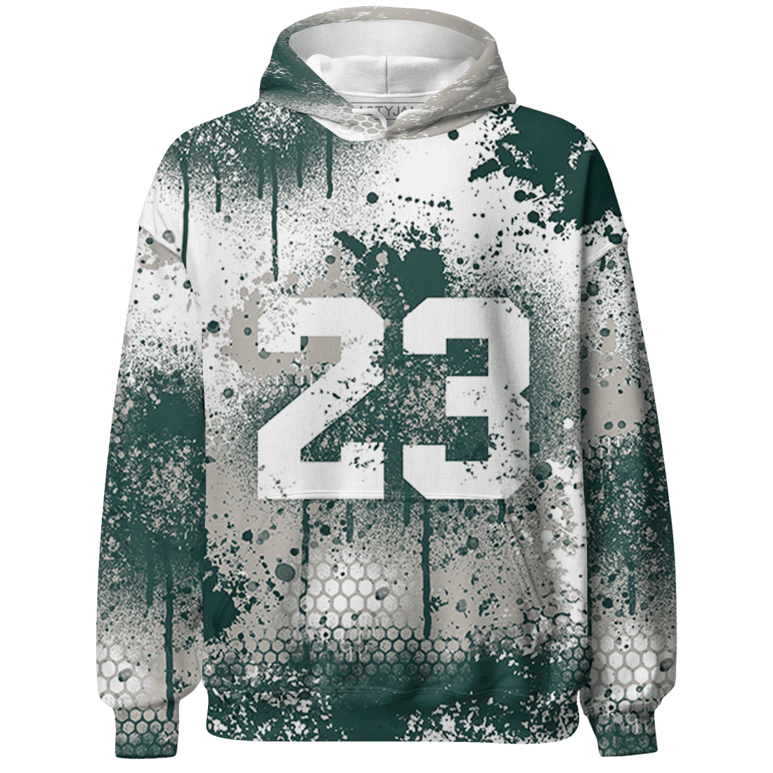 Oxidized Green 4s Sweatshirt Match 23 Painted Graffiti - NastyJamz