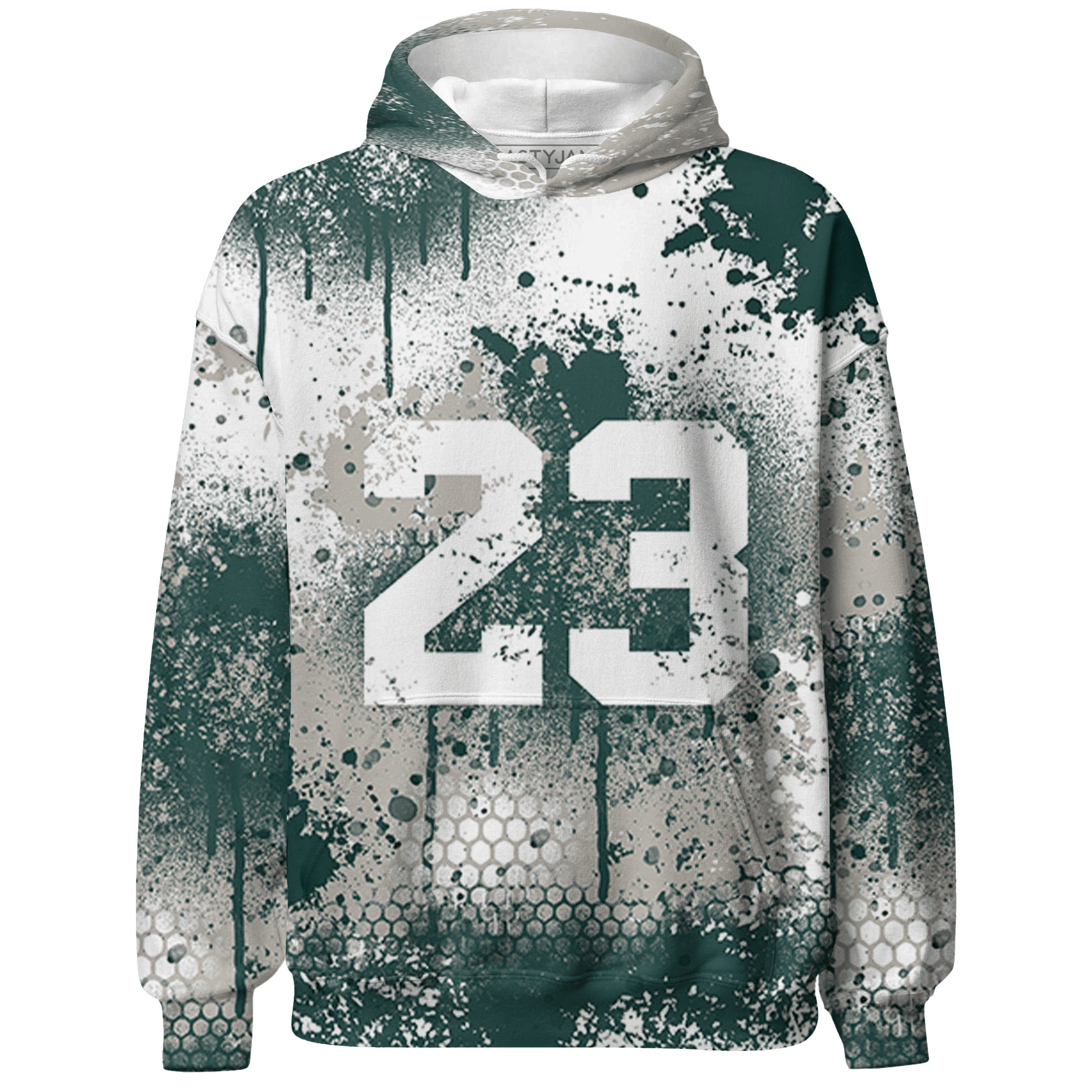 Oxidized Green 4s Sweatshirt Match 23 Painted Graffiti - NastyJamz