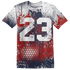 White-Navy-6s-T-Shirt-Match-23-Painted-Graffiti