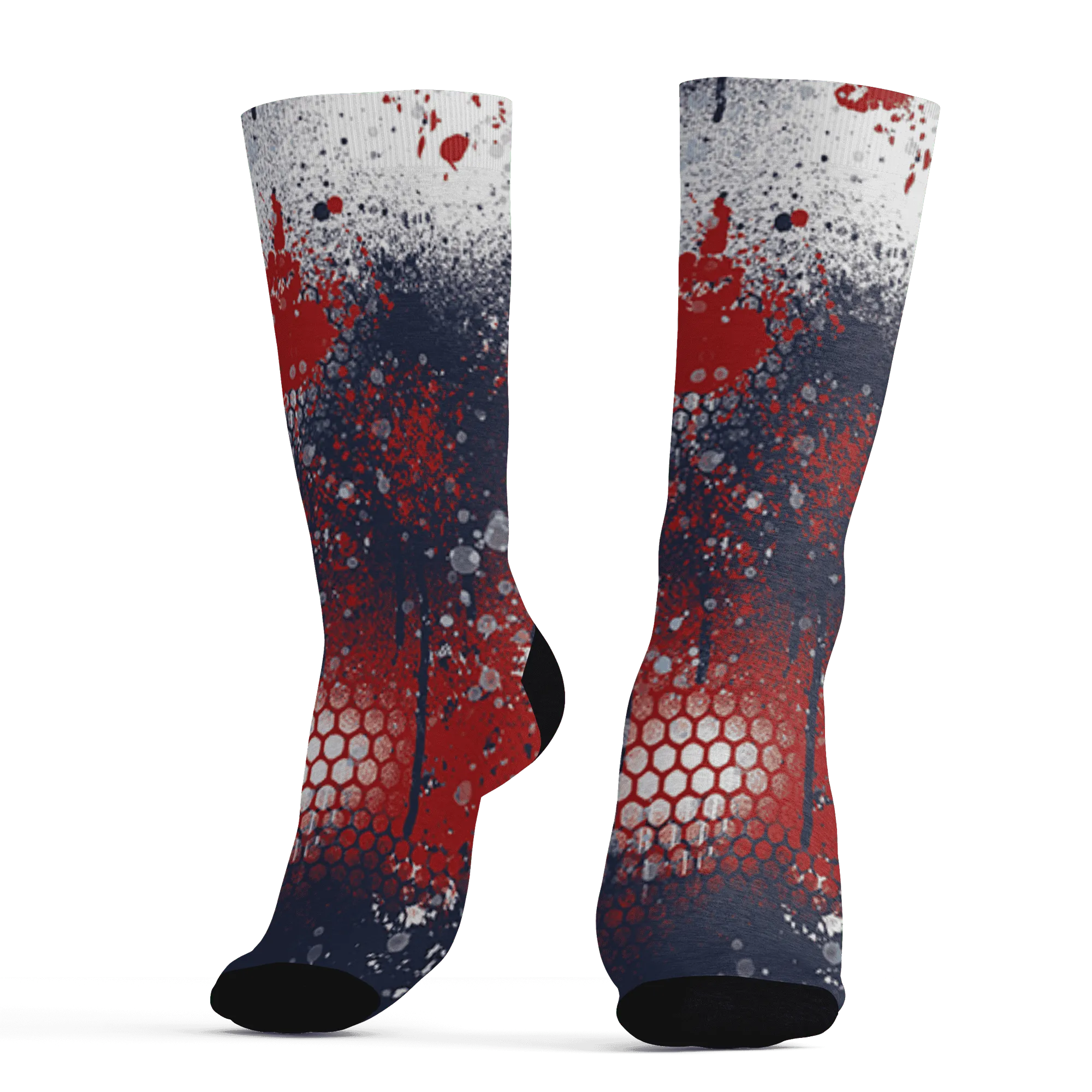 White-Navy-6s-Socks-Match-23-Painted-Graffiti