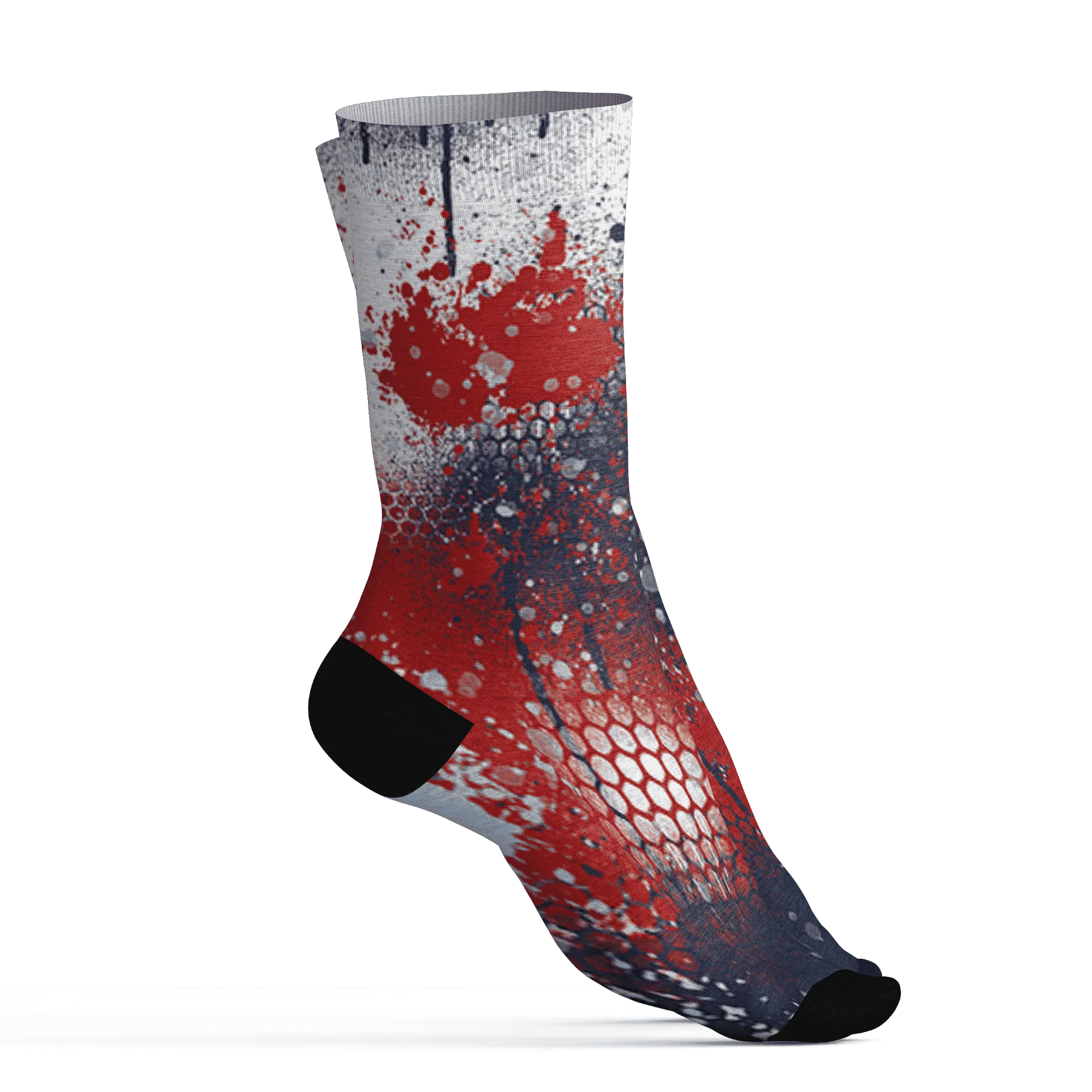 White-Navy-6s-Socks-Match-23-Painted-Graffiti