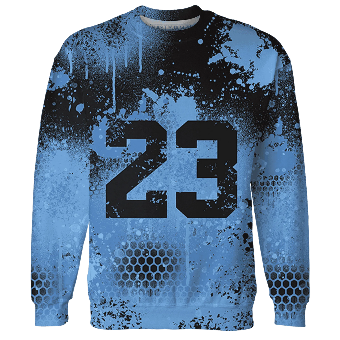 AM-Plus-Black-Univercitii-Blue-Sweatshirt-Match-23-Painted-Graffiti