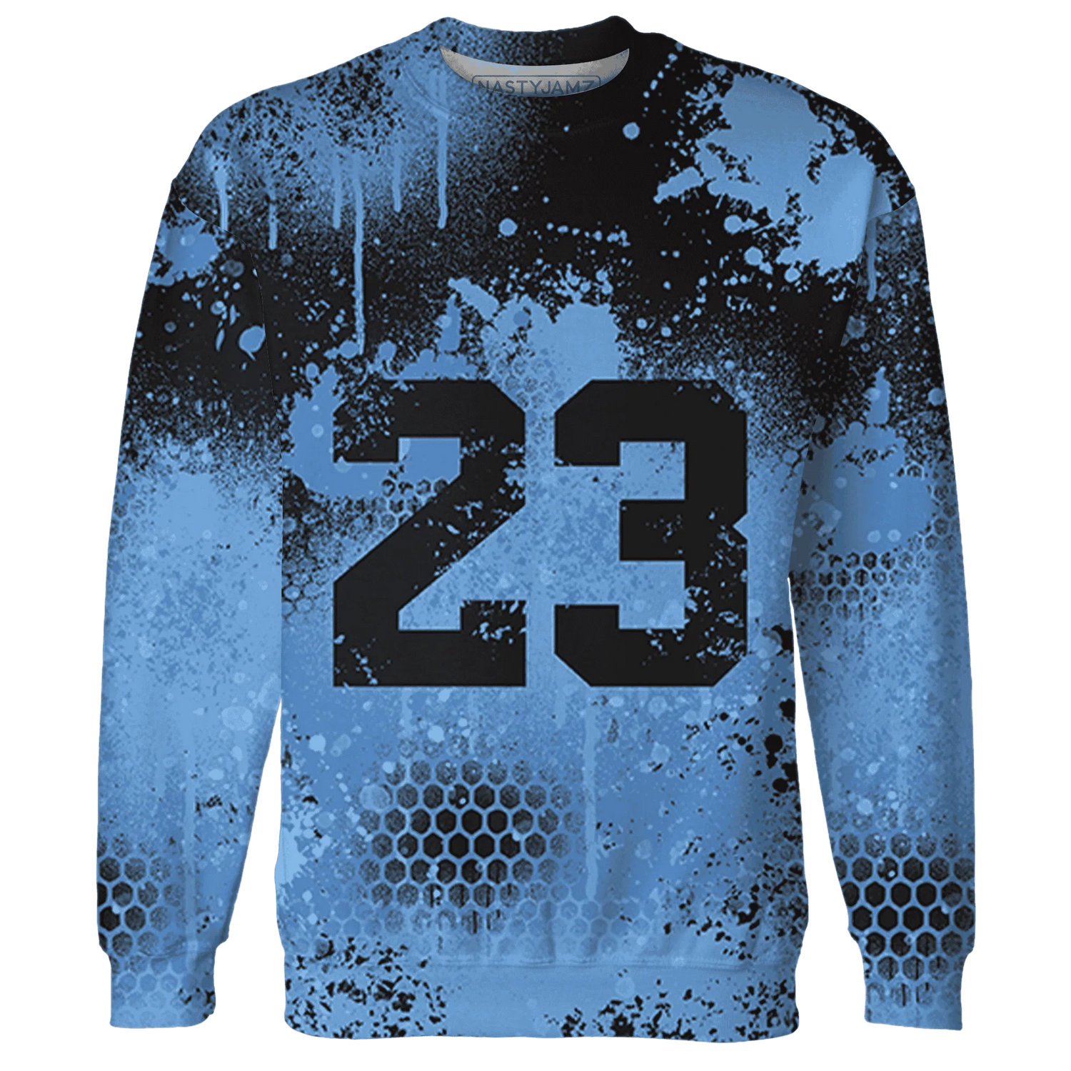 AM-Plus-Black-Univercitii-Blue-Sweatshirt-Match-23-Painted-Graffiti