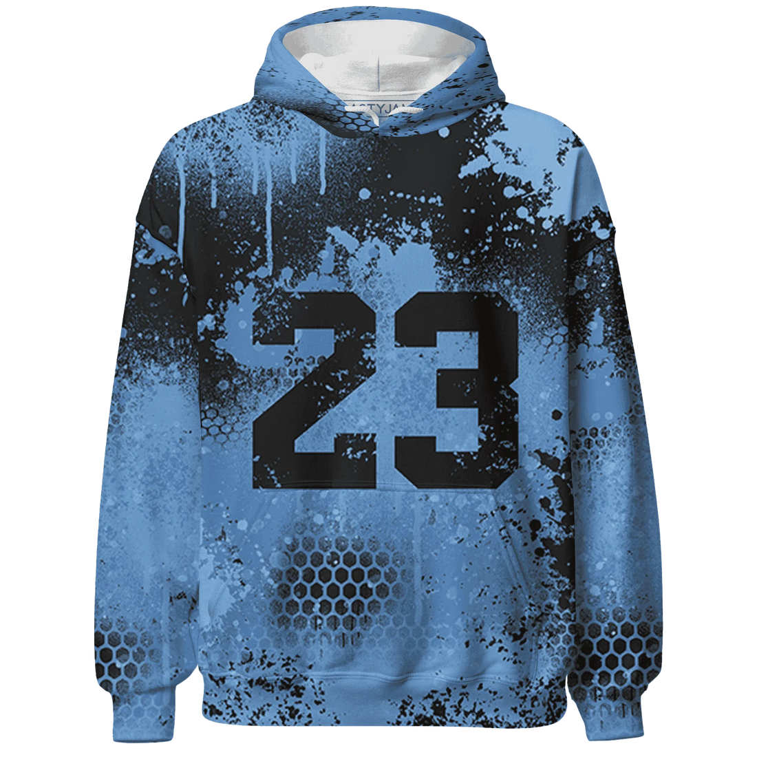 AM-Plus-Black-Univercitii-Blue-Hoodie-Match-23-Painted-Graffiti
