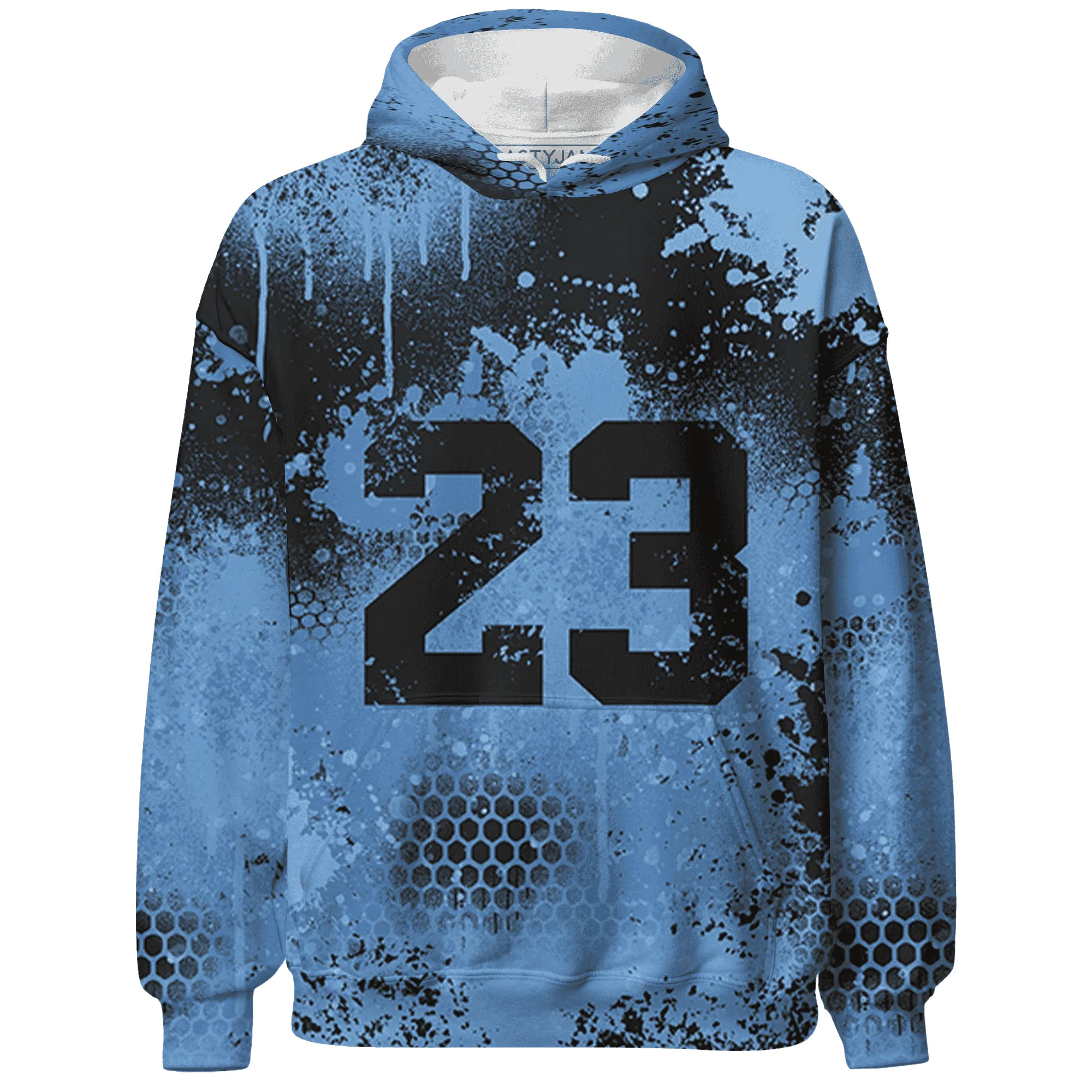 AM-Plus-Black-Univercitii-Blue-Hoodie-Match-23-Painted-Graffiti