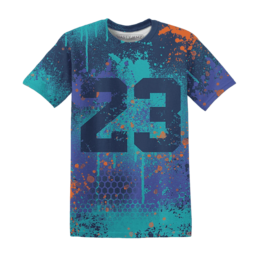 AM-Plus-Drift-Midnight-Navy-Total-Orange-Dusty-Cactus-T-Shirt-Match-23-Painted-Graffiti