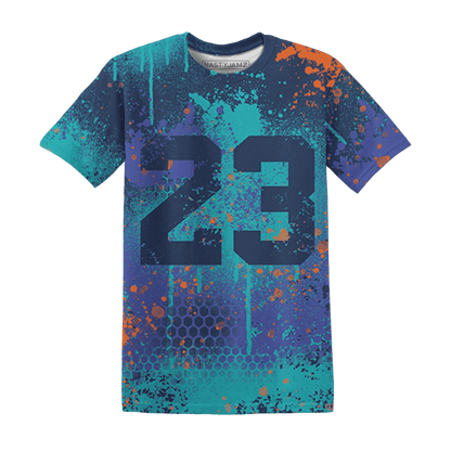 AM-Plus-Drift-Midnight-Navy-Total-Orange-Dusty-Cactus-T-Shirt-Match-23-Painted-Graffiti