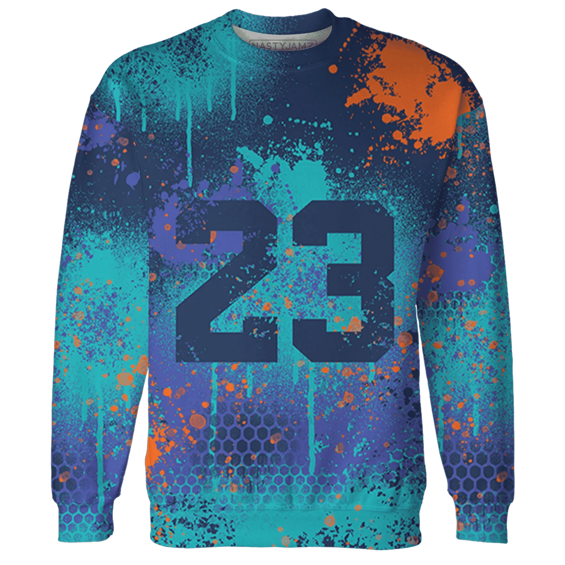 AM-Plus-Drift-Midnight-Navy-Total-Orange-Dusty-Cactus-Sweatshirt-Match-23-Painted-Graffiti