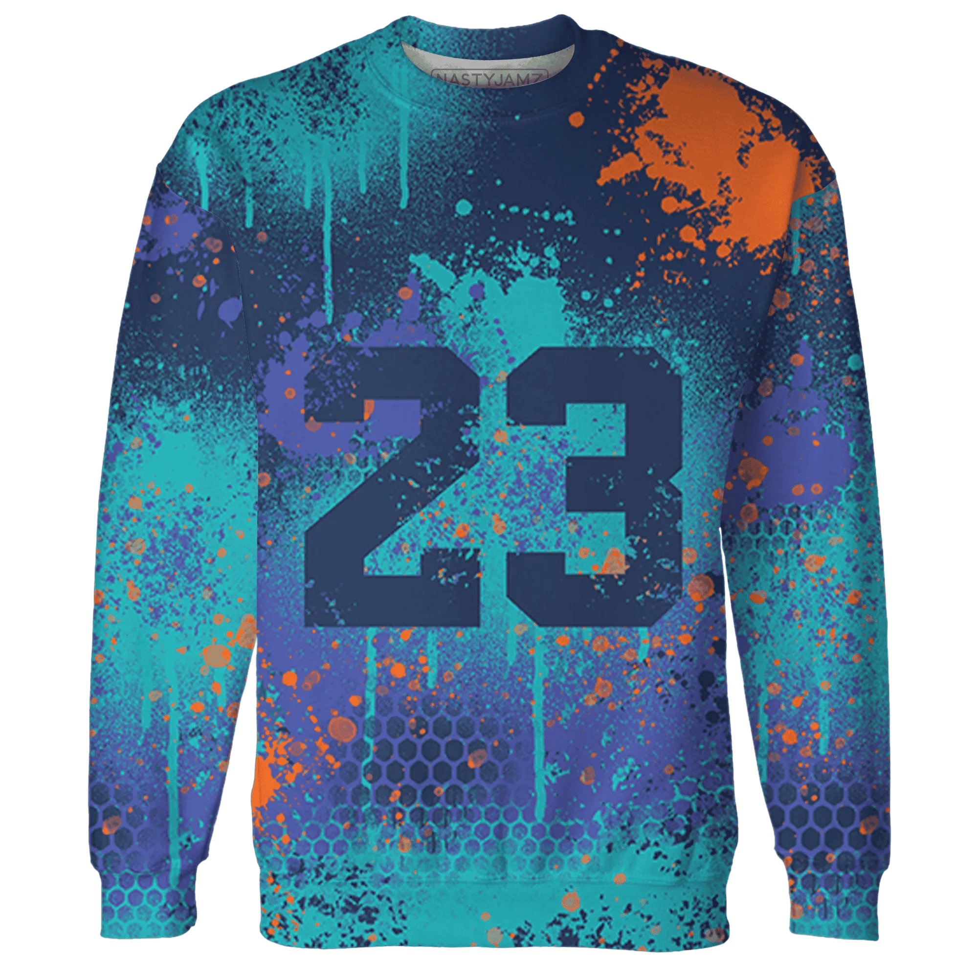AM-Plus-Drift-Midnight-Navy-Total-Orange-Dusty-Cactus-Sweatshirt-Match-23-Painted-Graffiti