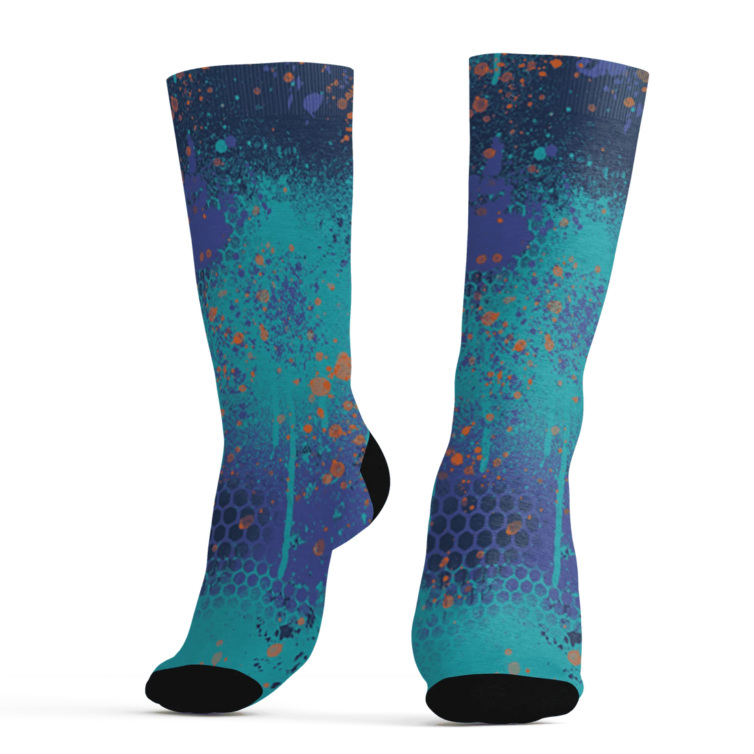 AM-Plus-Drift-Midnight-Navy-Total-Orange-Dusty-Cactus-Socks-Match-23-Painted-Graffiti