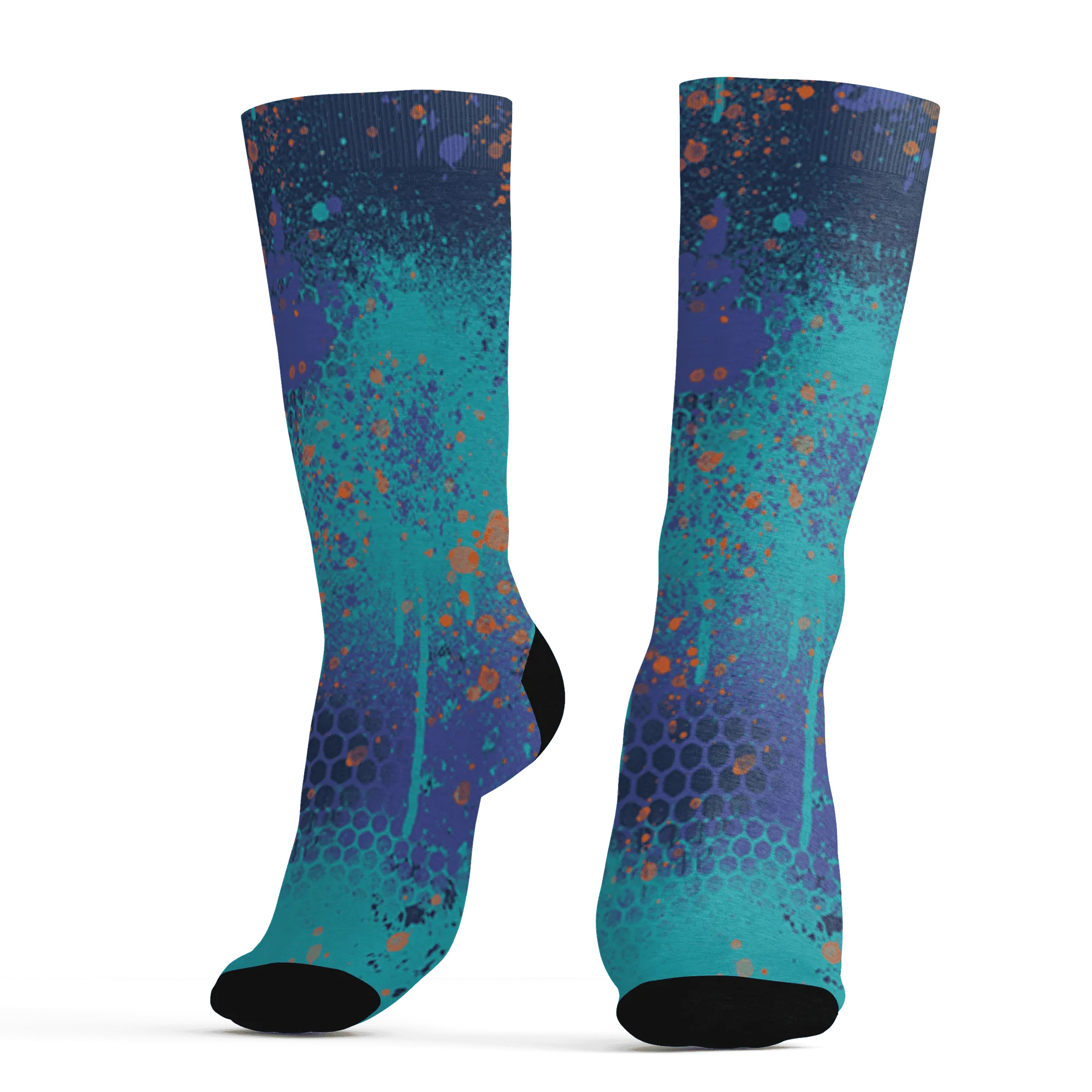 AM-Plus-Drift-Midnight-Navy-Total-Orange-Dusty-Cactus-Socks-Match-23-Painted-Graffiti