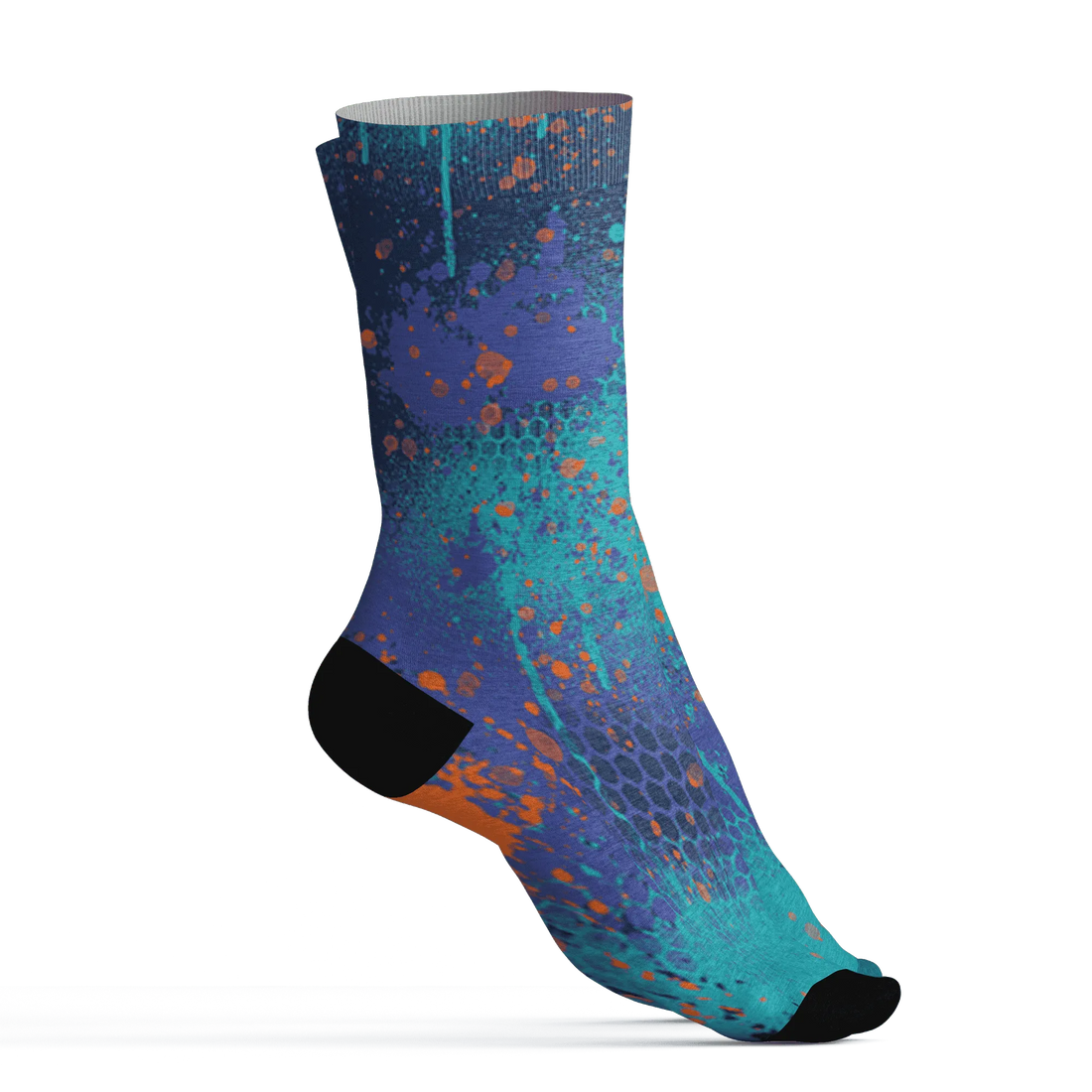 AM-Plus-Drift-Midnight-Navy-Total-Orange-Dusty-Cactus-Socks-Match-23-Painted-Graffiti