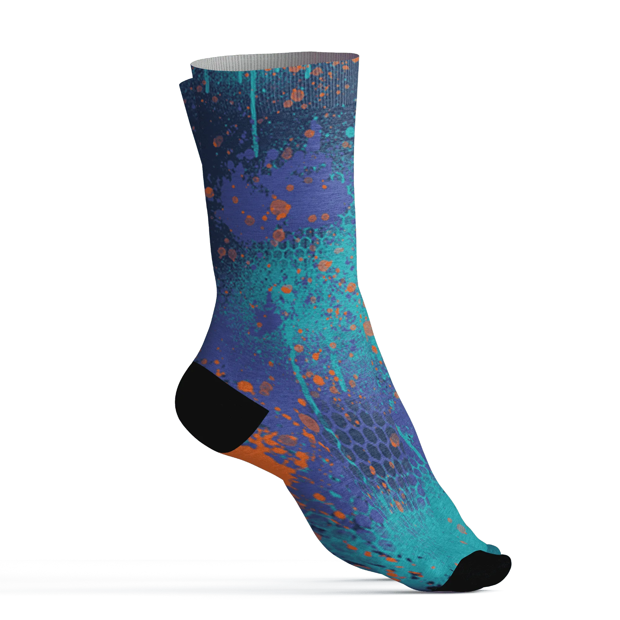 AM-Plus-Drift-Midnight-Navy-Total-Orange-Dusty-Cactus-Socks-Match-23-Painted-Graffiti