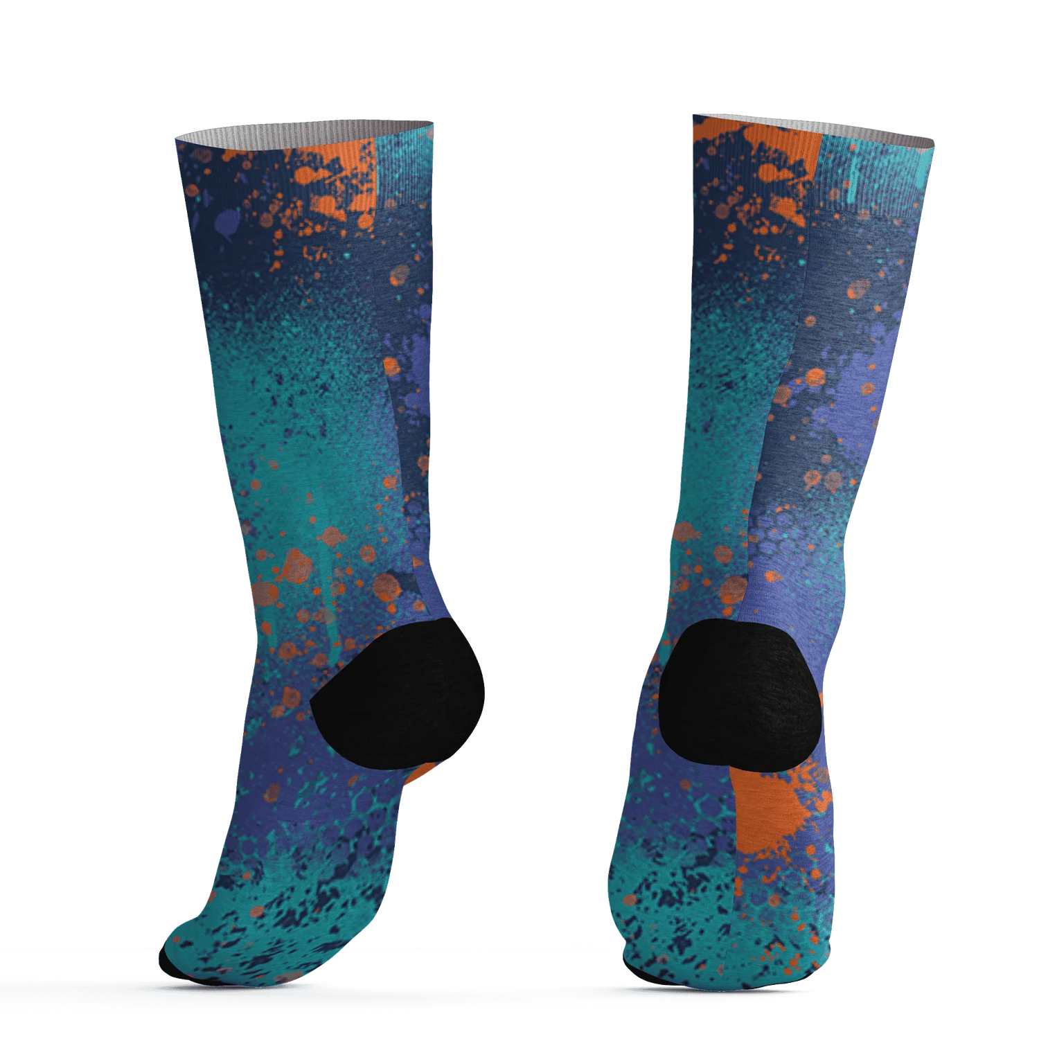 AM-Plus-Drift-Midnight-Navy-Total-Orange-Dusty-Cactus-Socks-Match-23-Painted-Graffiti
