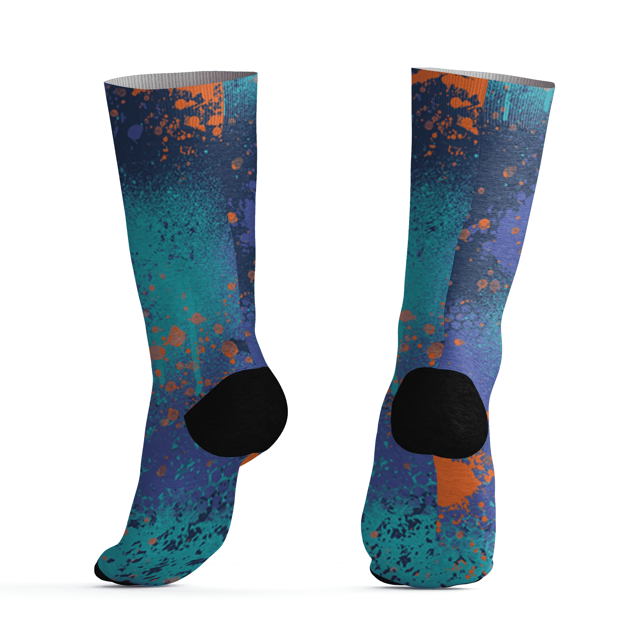 AM-Plus-Drift-Midnight-Navy-Total-Orange-Dusty-Cactus-Socks-Match-23-Painted-Graffiti