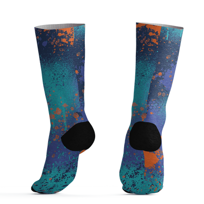 AM-Plus-Drift-Midnight-Navy-Total-Orange-Dusty-Cactus-Socks-Match-23-Painted-Graffiti