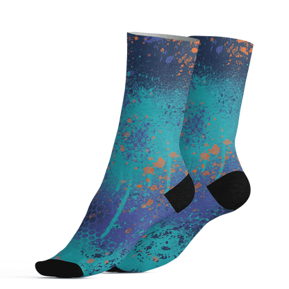 AM-Plus-Drift-Midnight-Navy-Total-Orange-Dusty-Cactus-Socks-Match-23-Painted-Graffiti