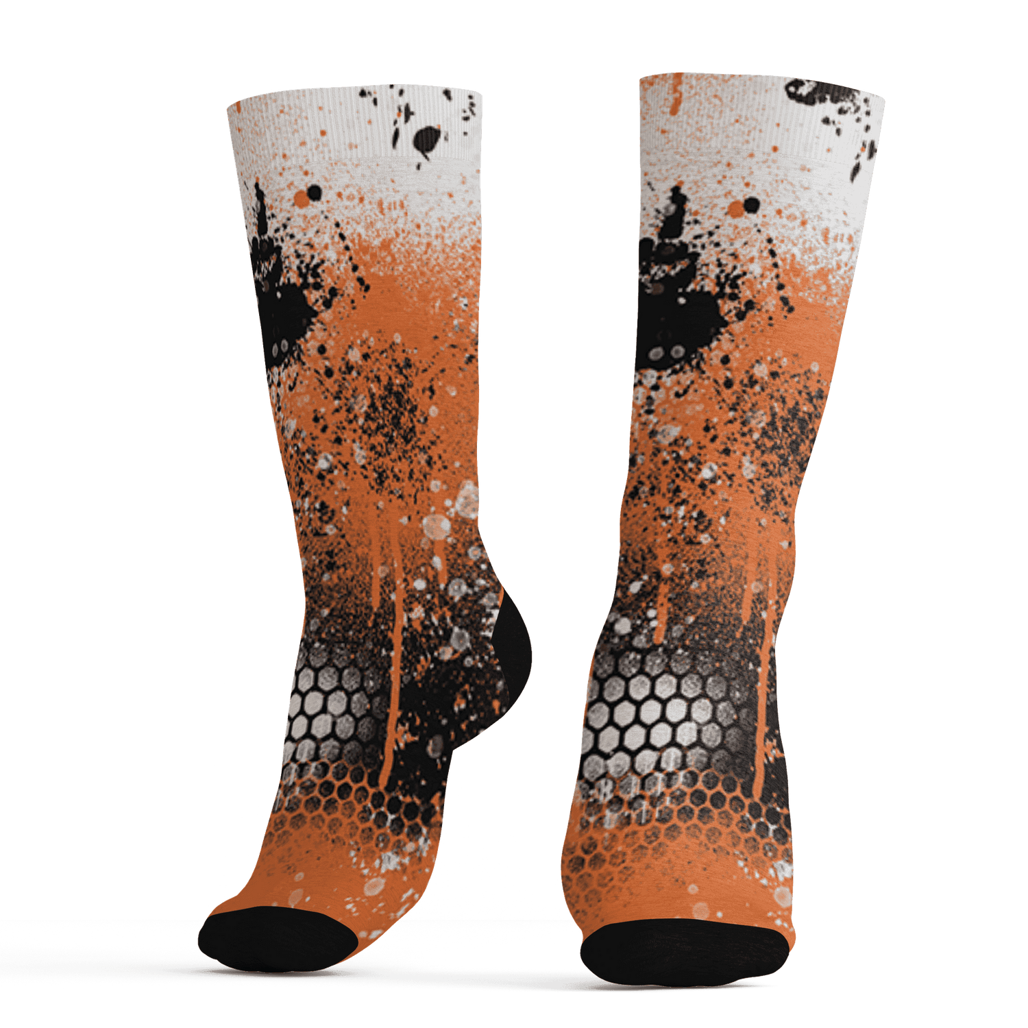 AM-TW-White-Orange-Socks-Match-23-Painted-Graffiti