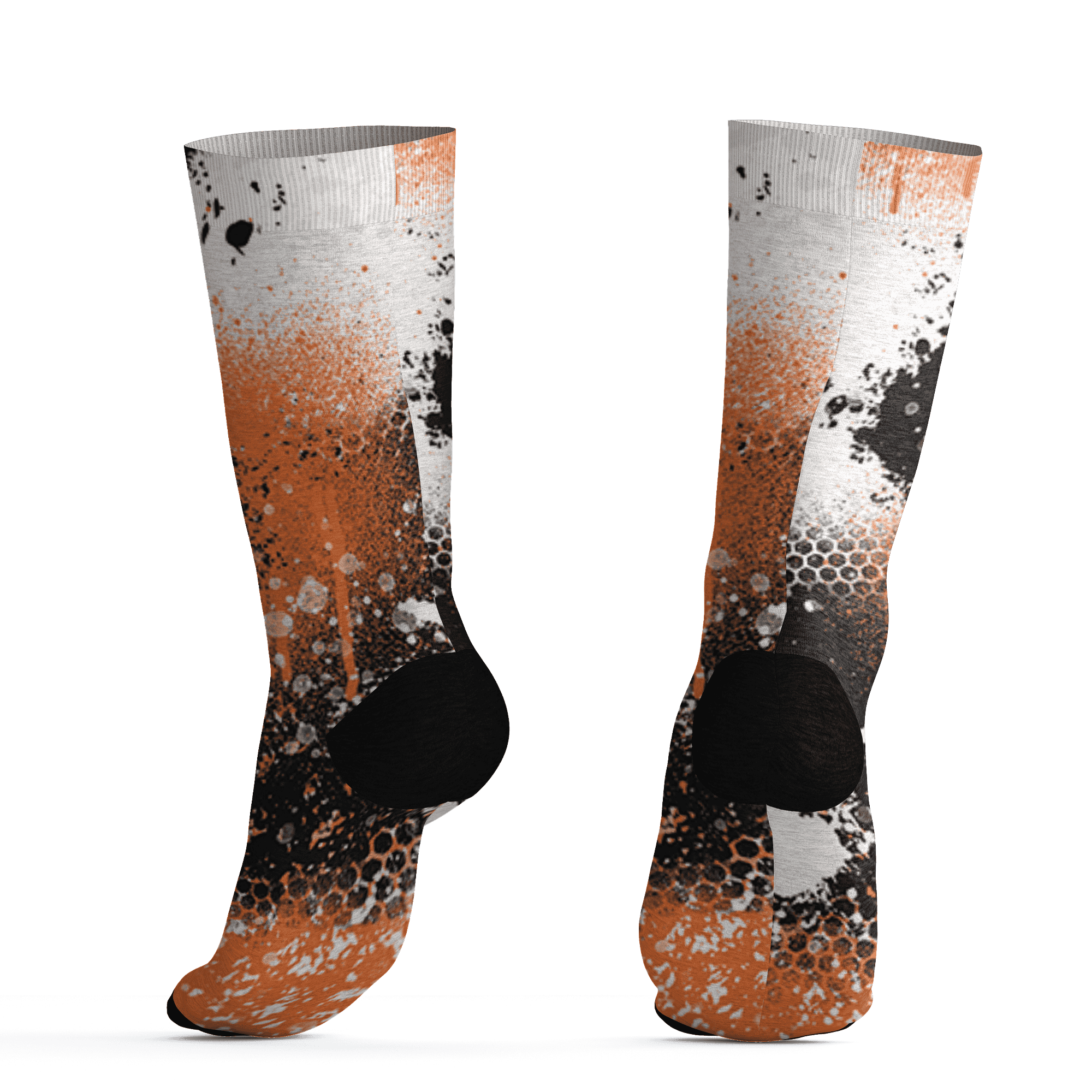 AM-TW-White-Orange-Socks-Match-23-Painted-Graffiti