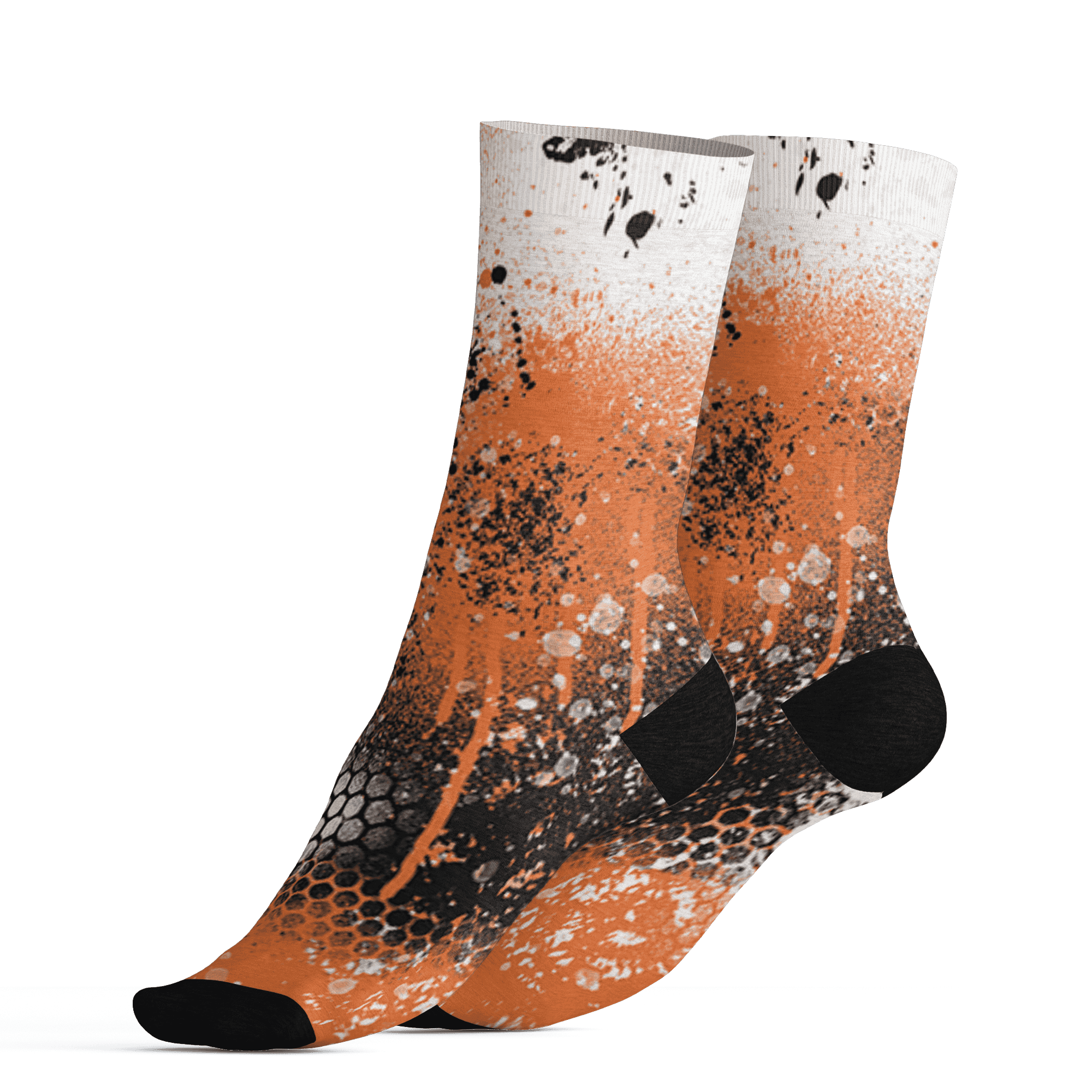 AM-TW-White-Orange-Socks-Match-23-Painted-Graffiti