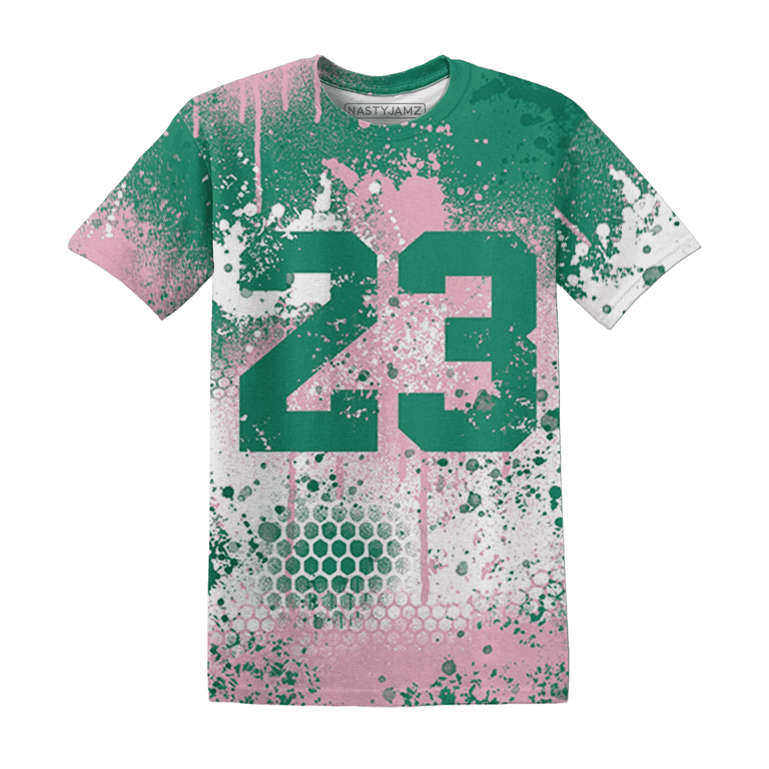 Dunk-Pink-Malachite-Medium-Soft-Low-Sail-T-Shirt-Match-23-Painted-Graffiti