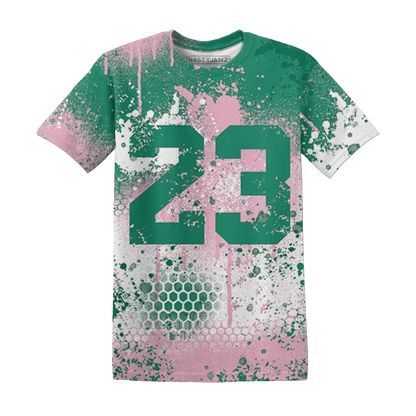 Dunk-Pink-Malachite-Medium-Soft-Low-Sail-T-Shirt-Match-23-Painted-Graffiti