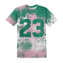 Dunk-Pink-Malachite-Medium-Soft-Low-Sail-T-Shirt-Match-23-Painted-Graffiti